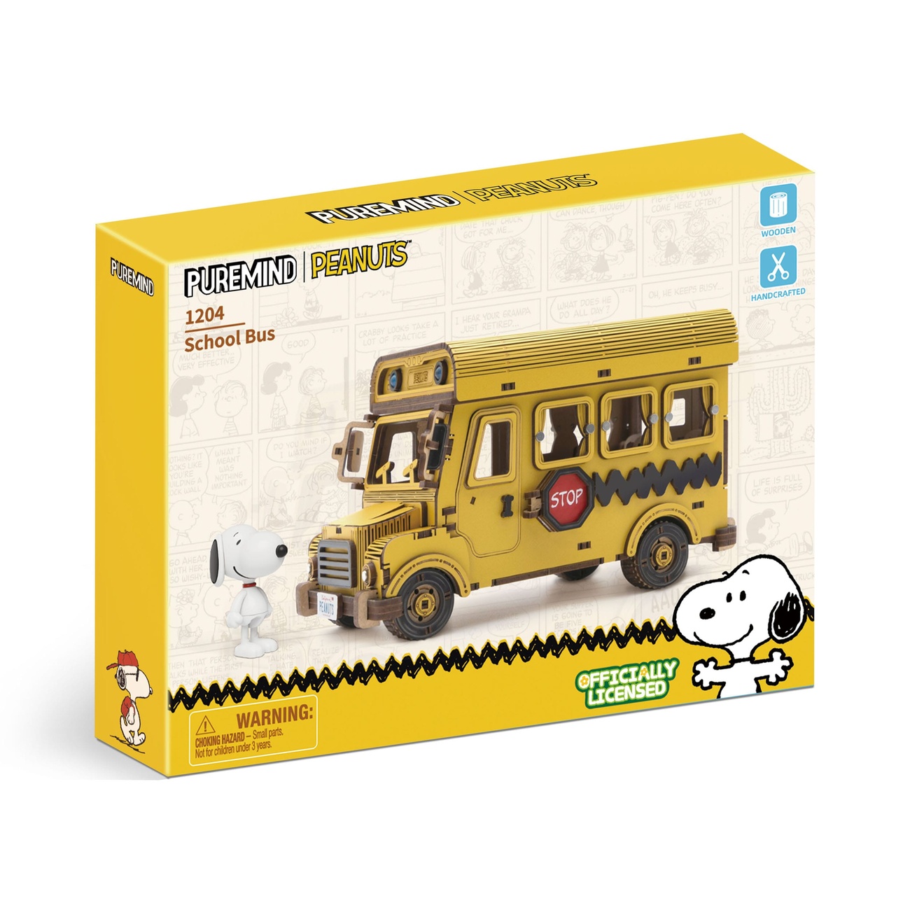 Peanuts Puremind Byggset School Bus