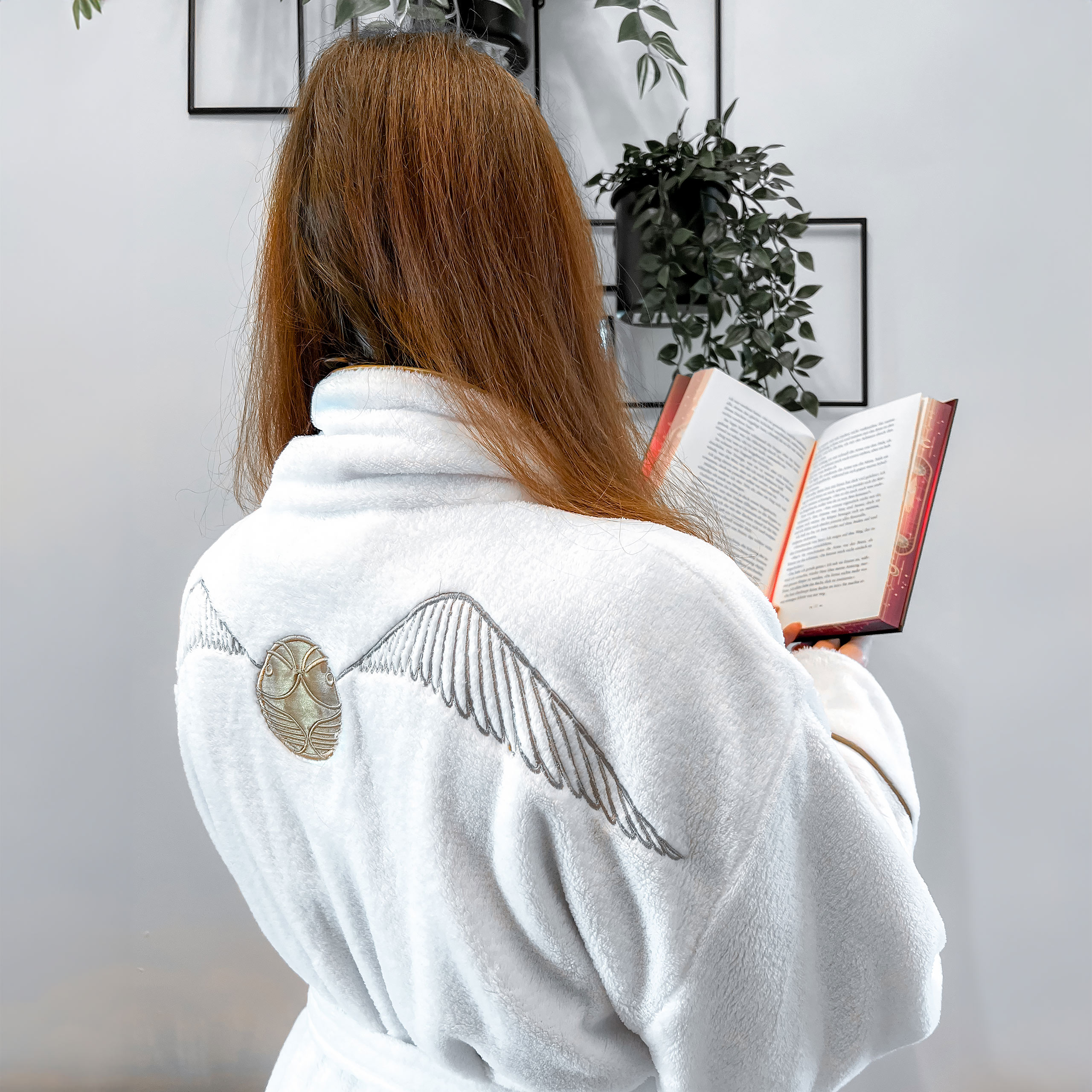 Harry Potter - Golden Snitch Bathrobe Women White