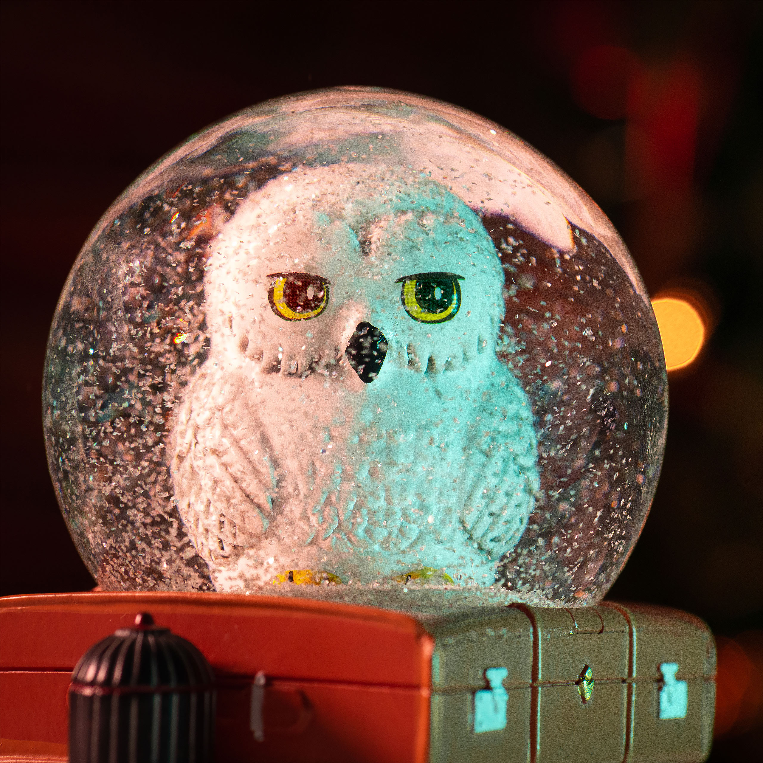 Harry Potter - Boule à neige Hedwig avec paillettes