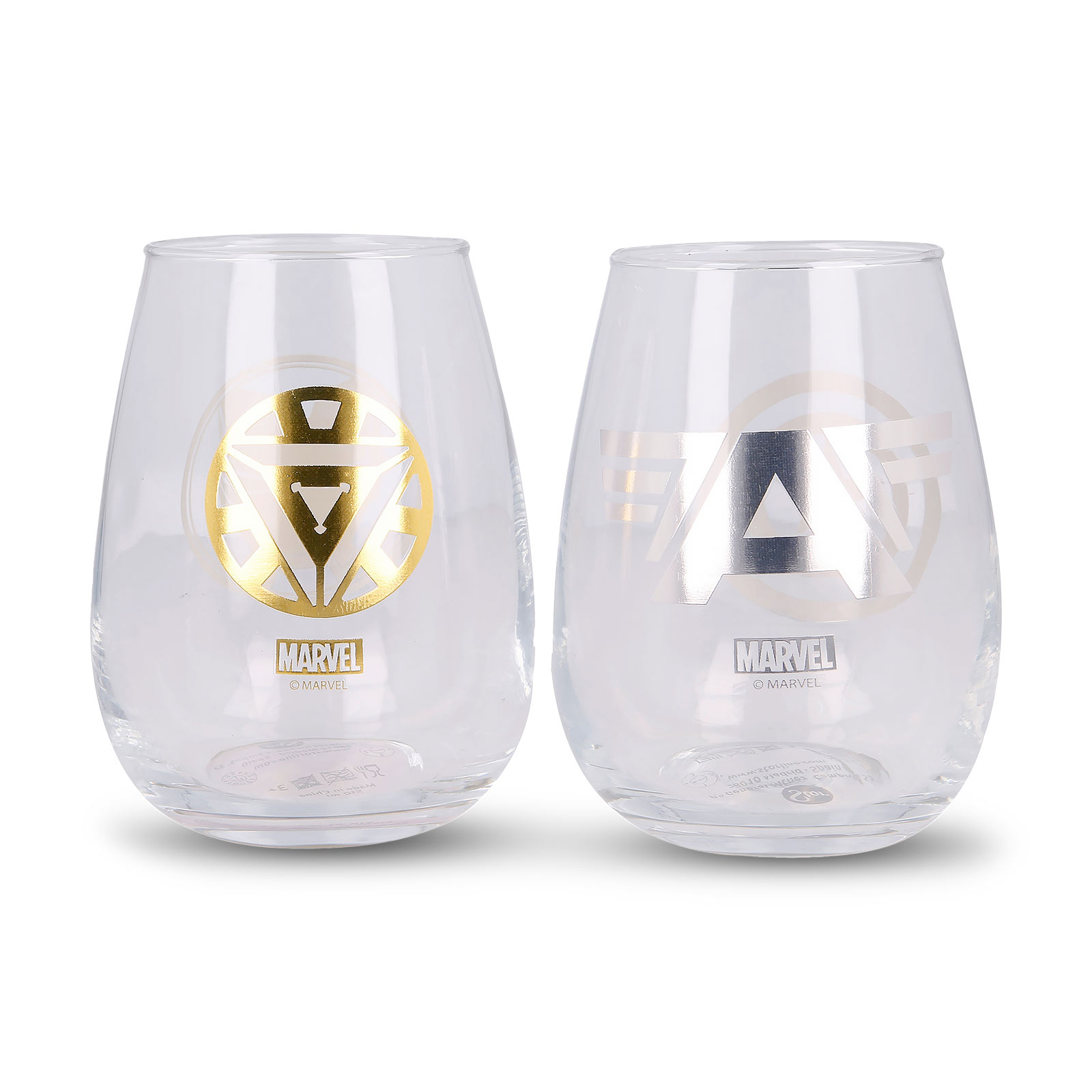 Marvel Avengers - Iron Man & Captain America Verres Ensemble de 2