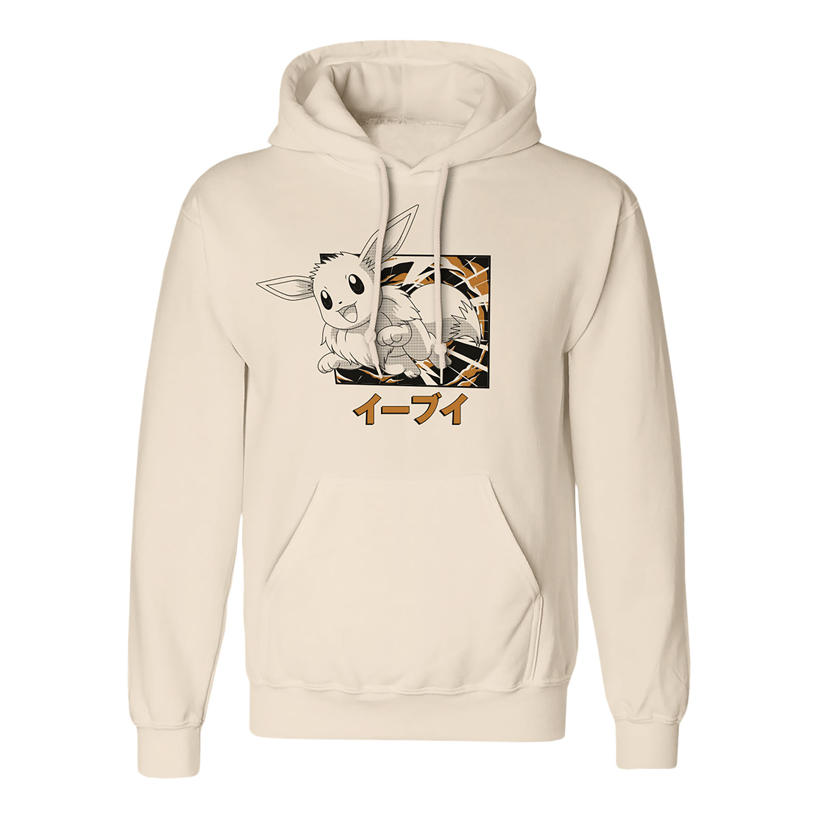 Pokémon - Felpa con cappuccio Eevee Evoluzione Katakana