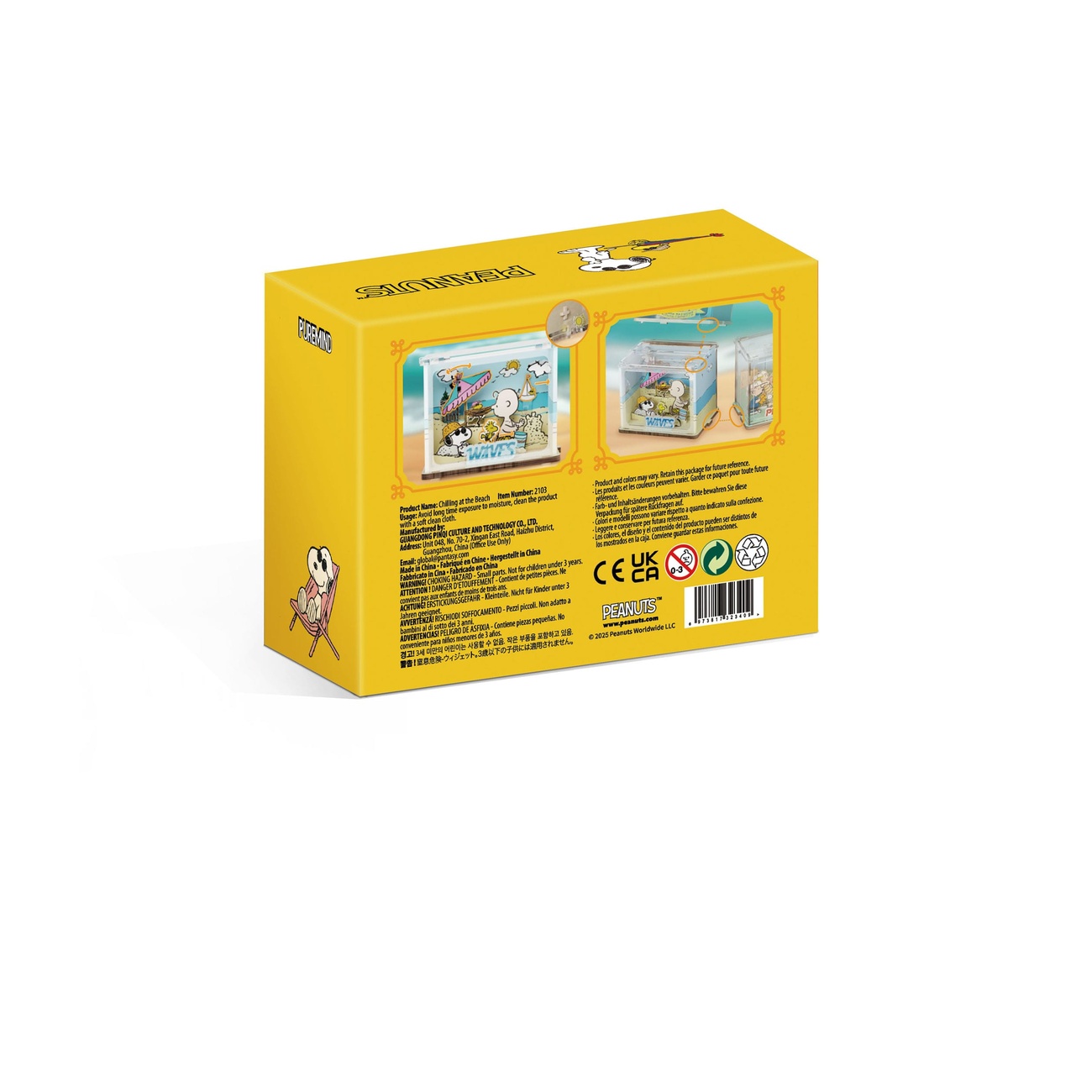 The Peanuts Puremind set de construcción DIY Mini Scene Chilling at the Beach