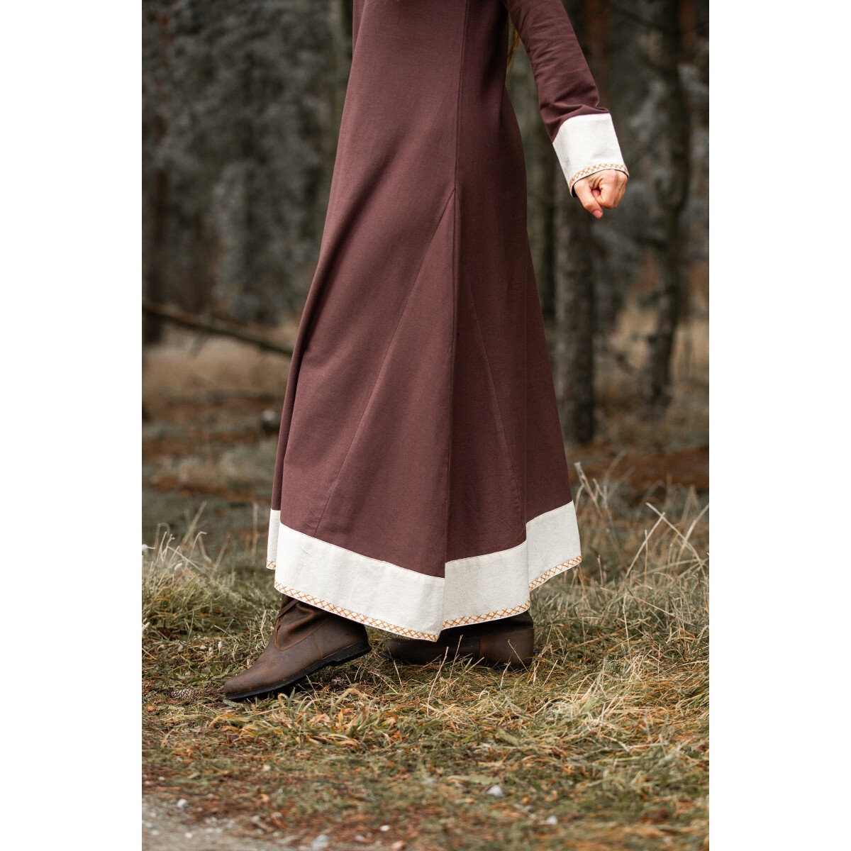 Medieval Dress Jorunn brown-beige