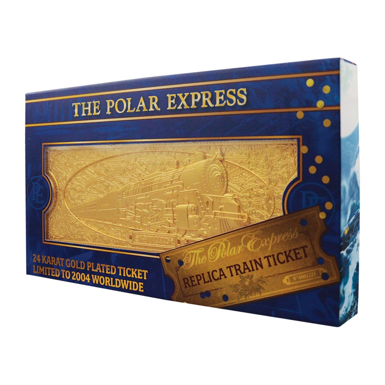 The Polar Express Replica Train Ticket 24k Gold Plated Limited Edition