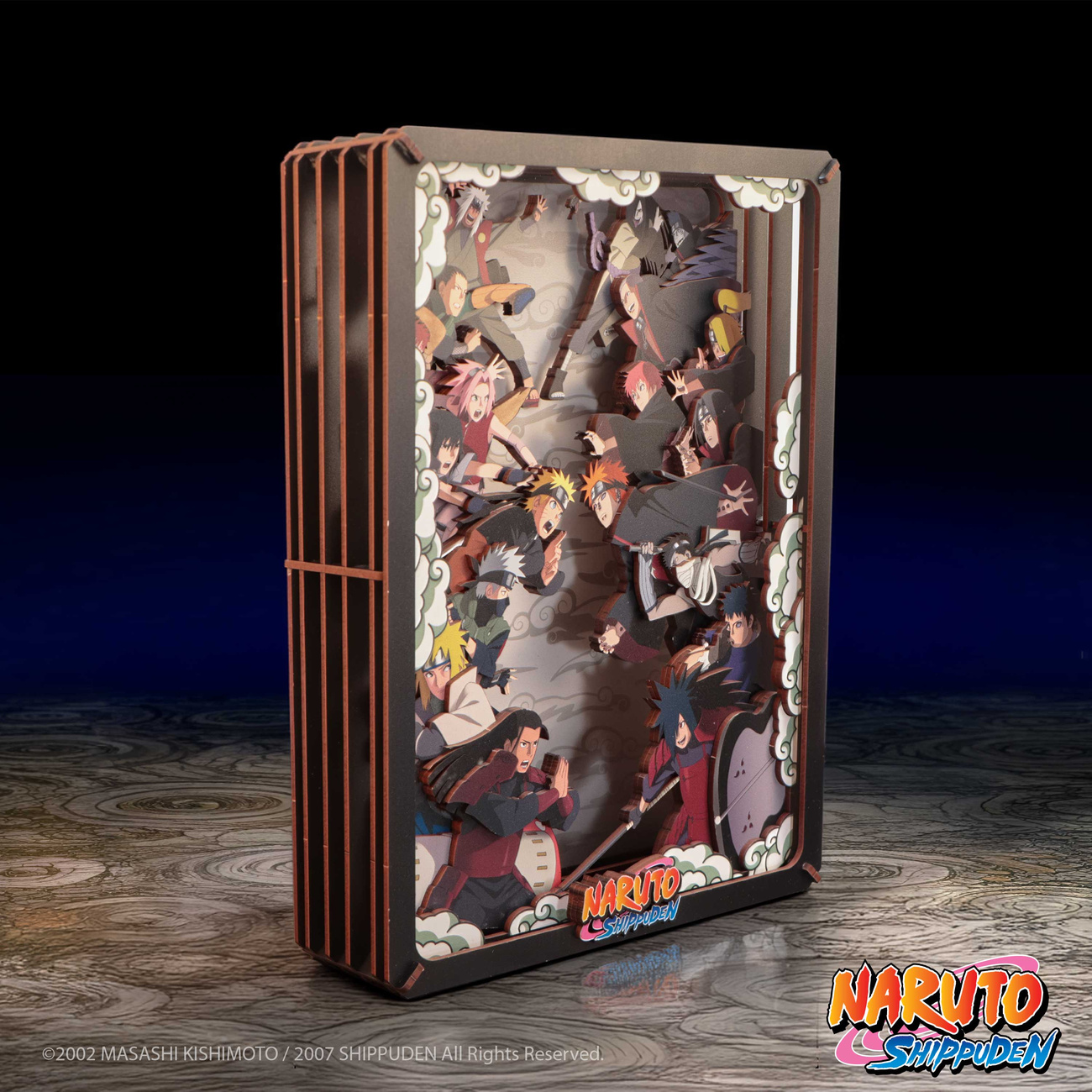 Naruto - Combat Wooden Theatre 3D Bilderrahmen