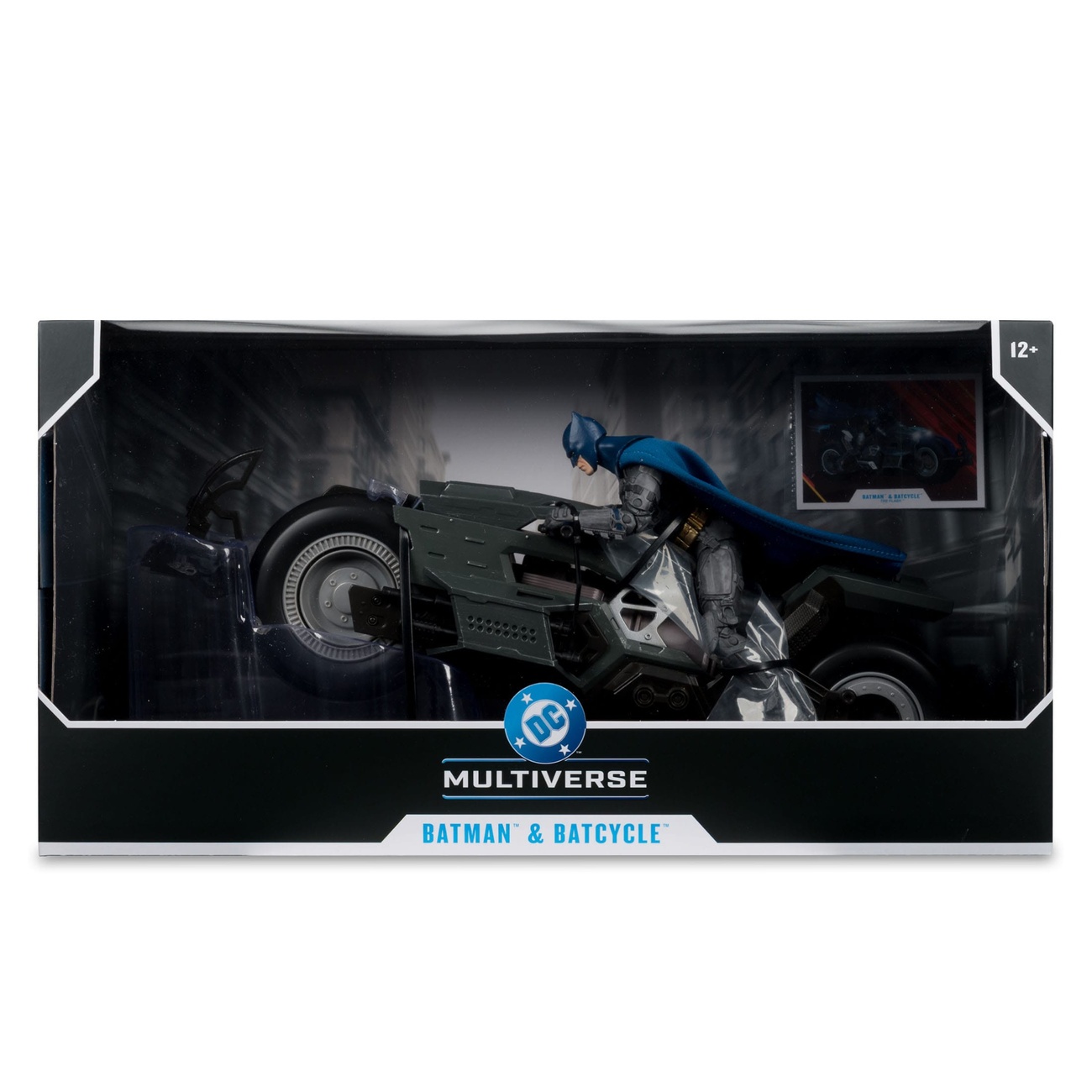 The Flash DC Multiverse Véhicule Batcycle avec Batman