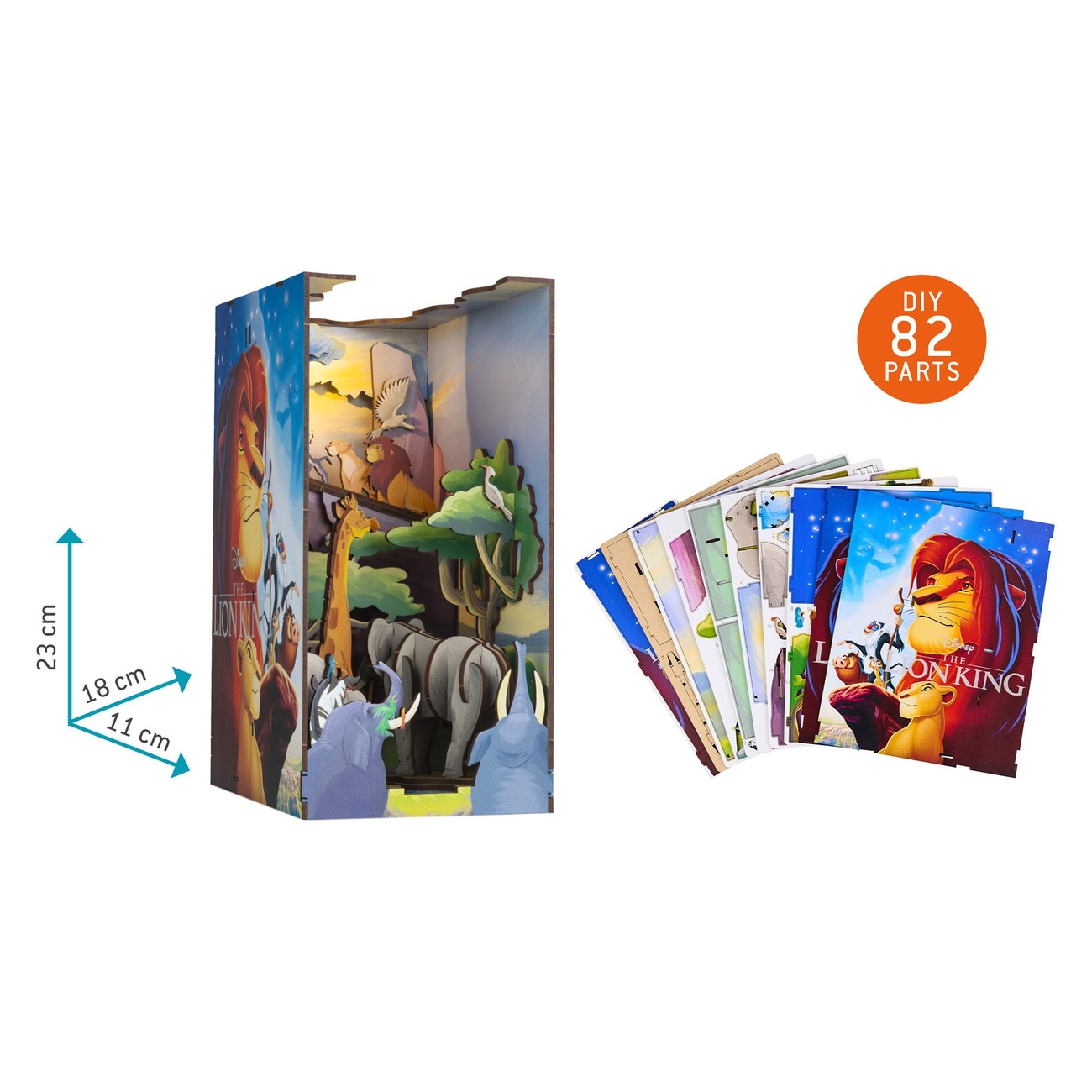 Disney Tiny Adventures Book Nook Mini diorama El Rey León 23 cm