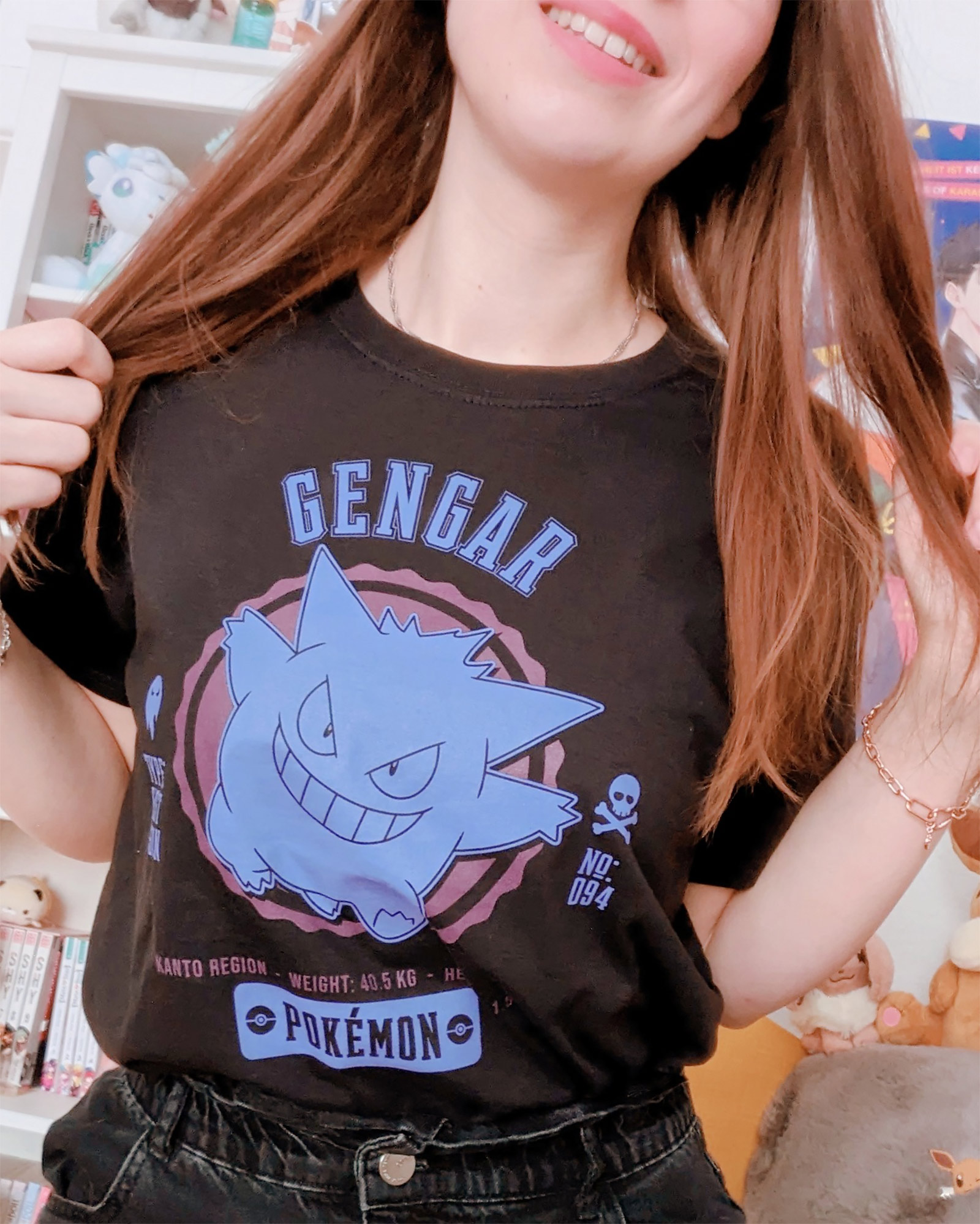 Pokemon - Gengar College T-Shirt schwarz