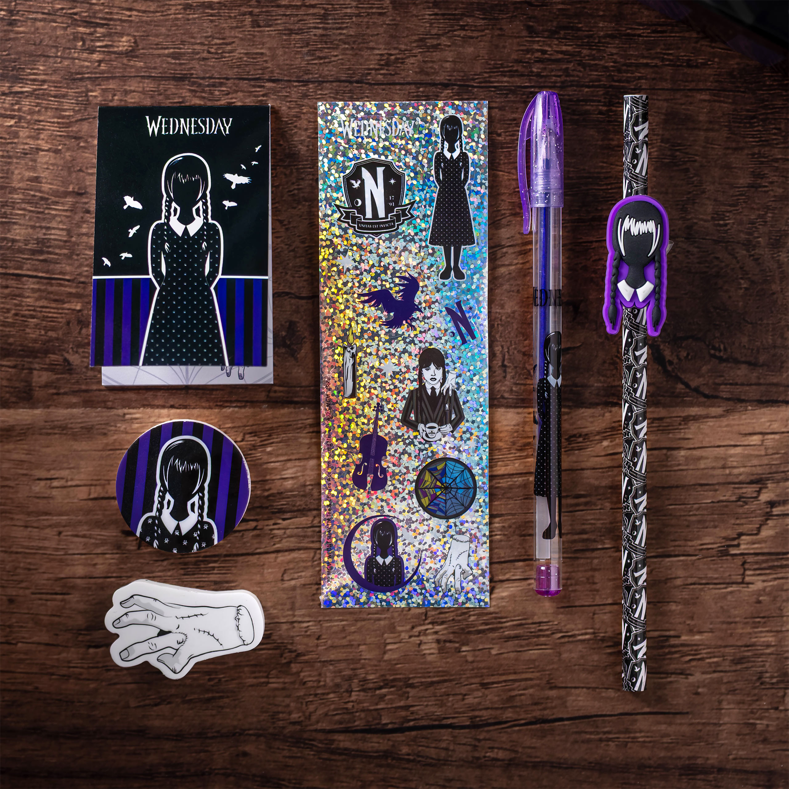 Wednesday Addams 8-Piece Stationery Set