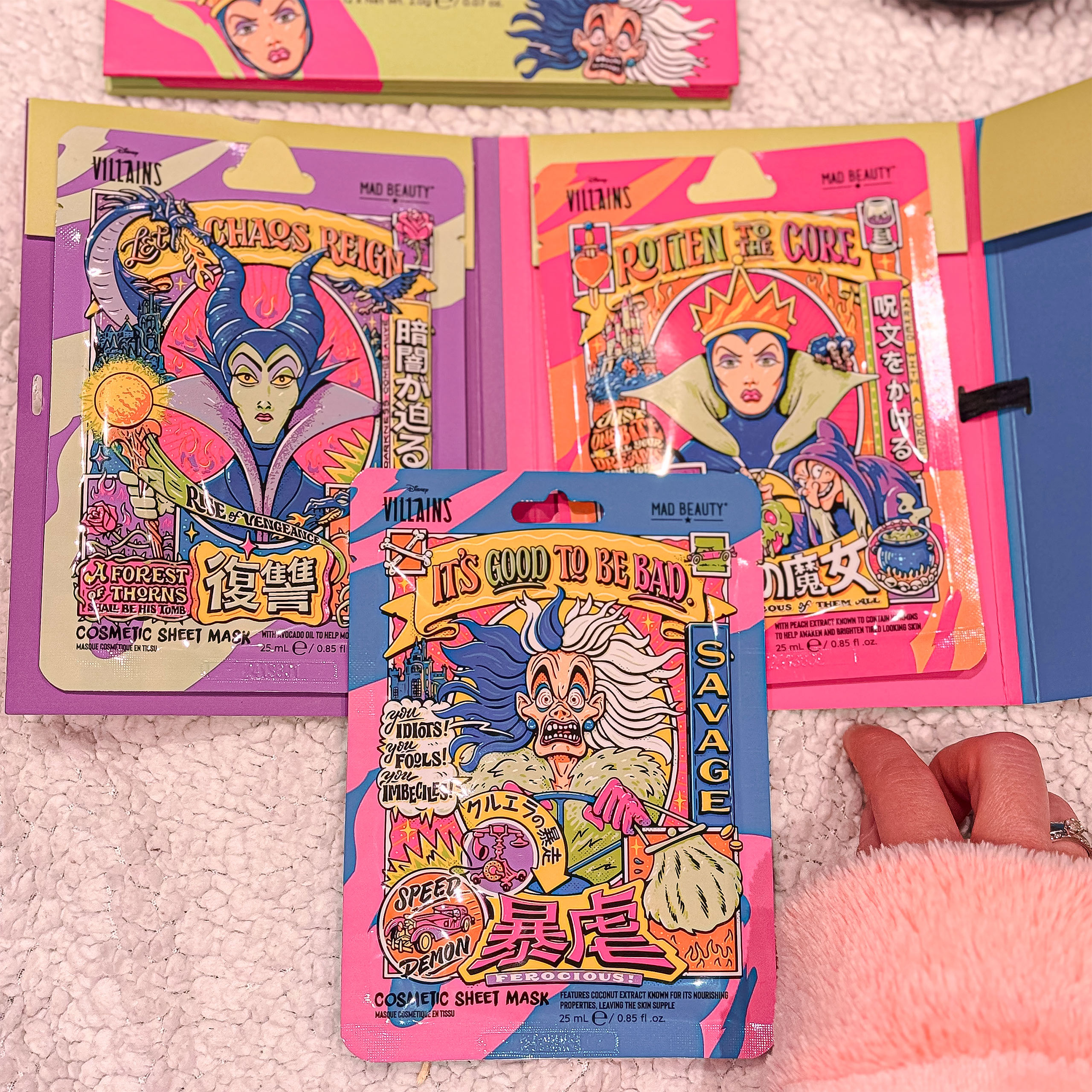 Villains - Set van 3 sheetmaskers