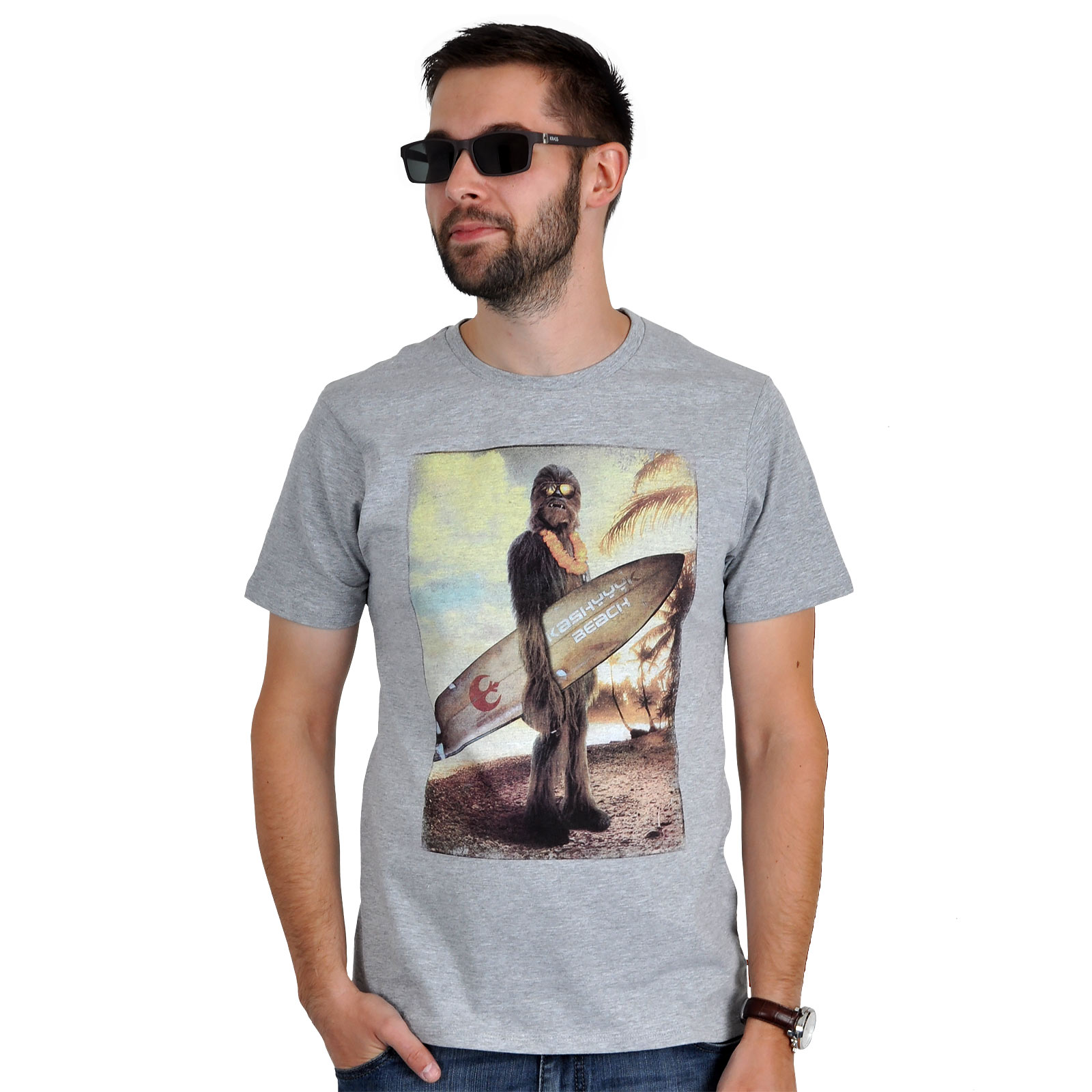 Star Wars - Wookiee Surfer T-Shirt grau