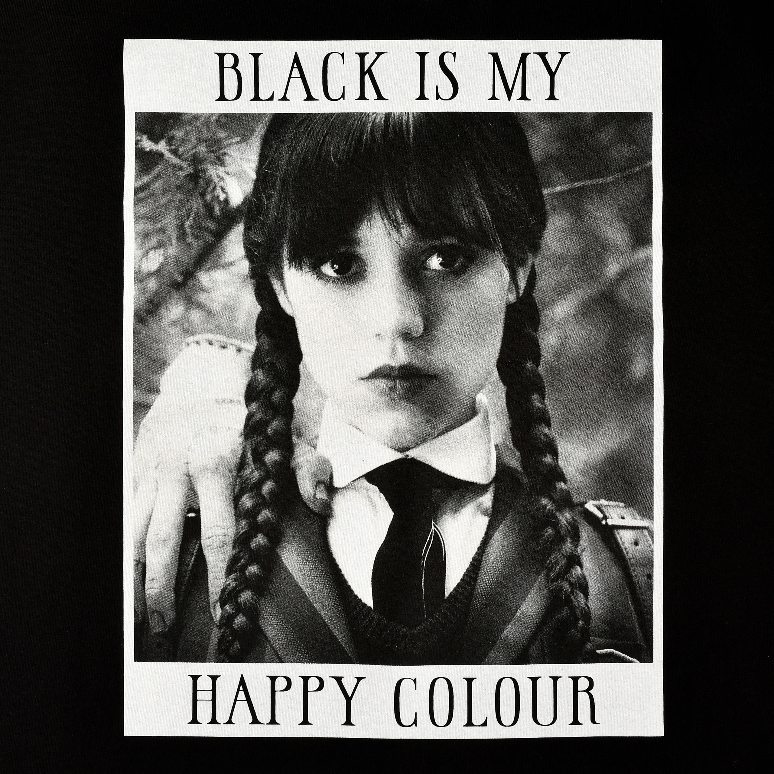 Mercredi - Le noir est ma couleur heureuse T-shirt noir
