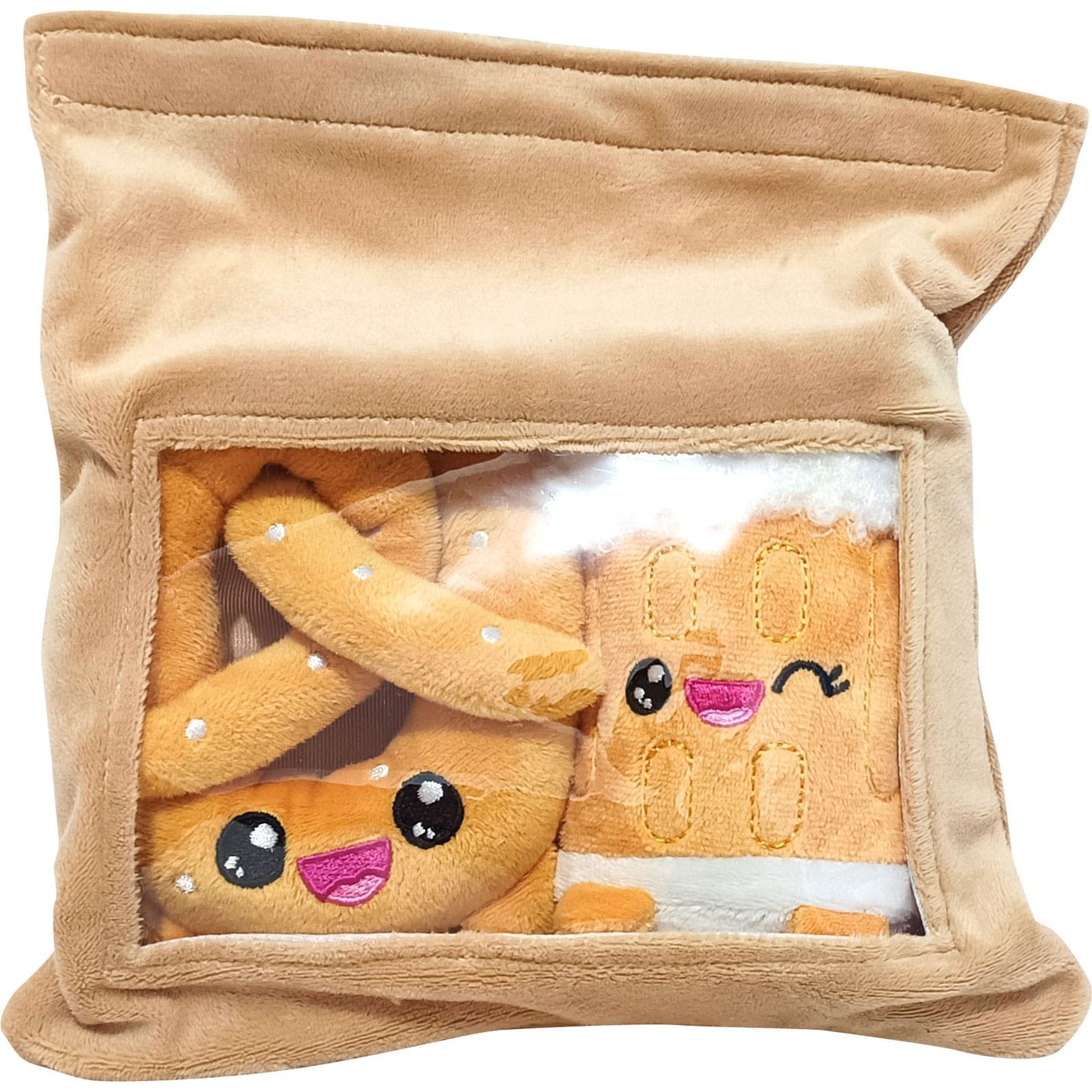 Yummis Together figuras de peluche pack de 2 Pretzel & Cerveza en Take Away Bag 21 cm