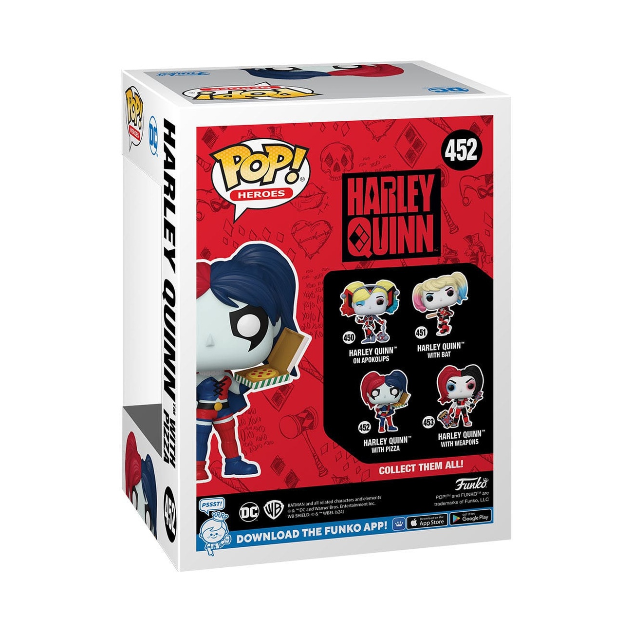 DC Comics: Harley Quinn Takeover POP! Heroes figura in vinile Harley with Pizza 9 cm