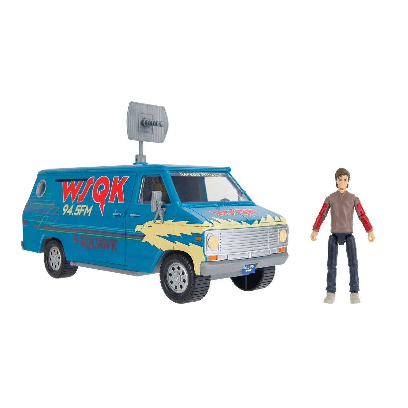 Stranger Things World Of Figure & Vehicle The Squawk Van Playset with Steve