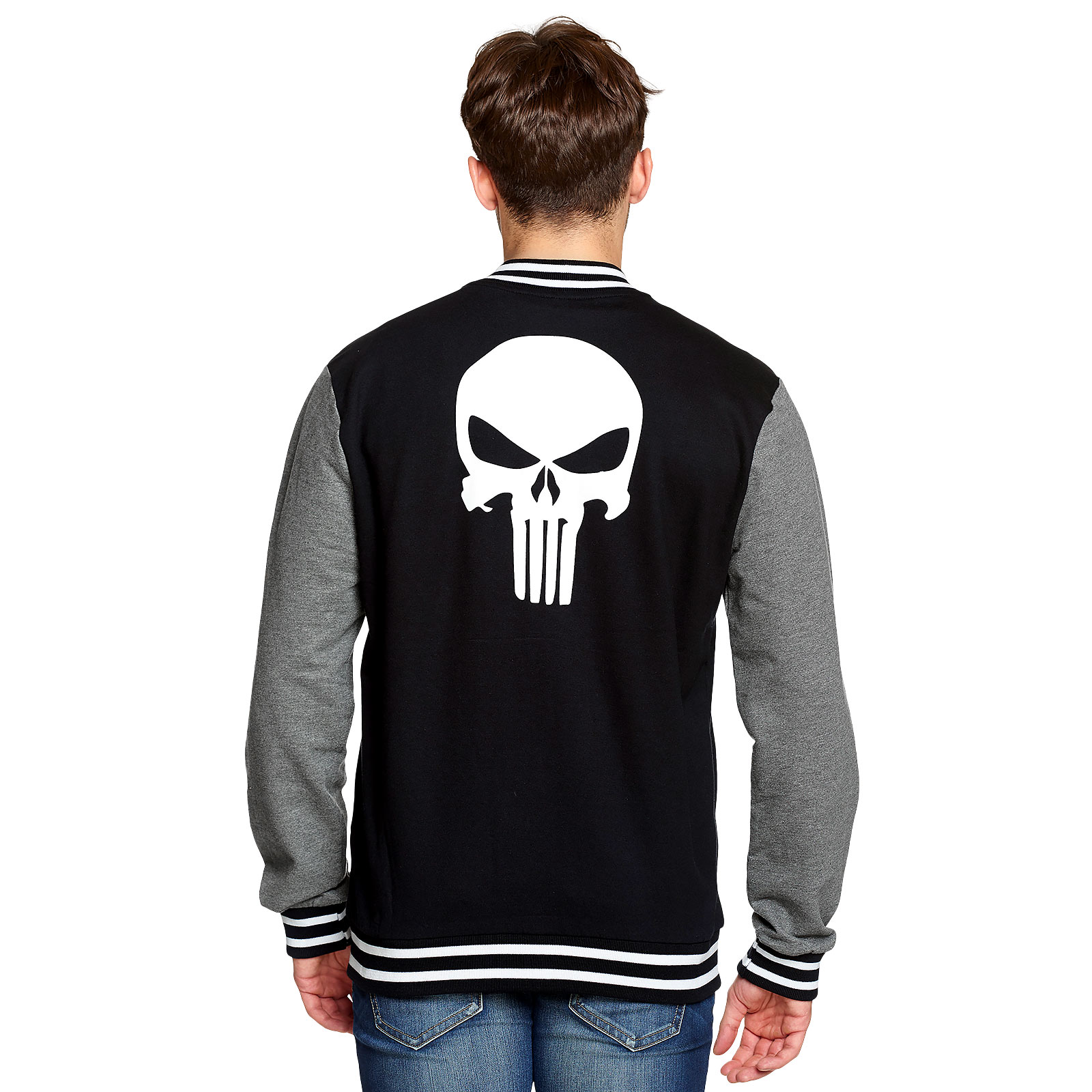 Punisher - Skull College Jacket black-grey