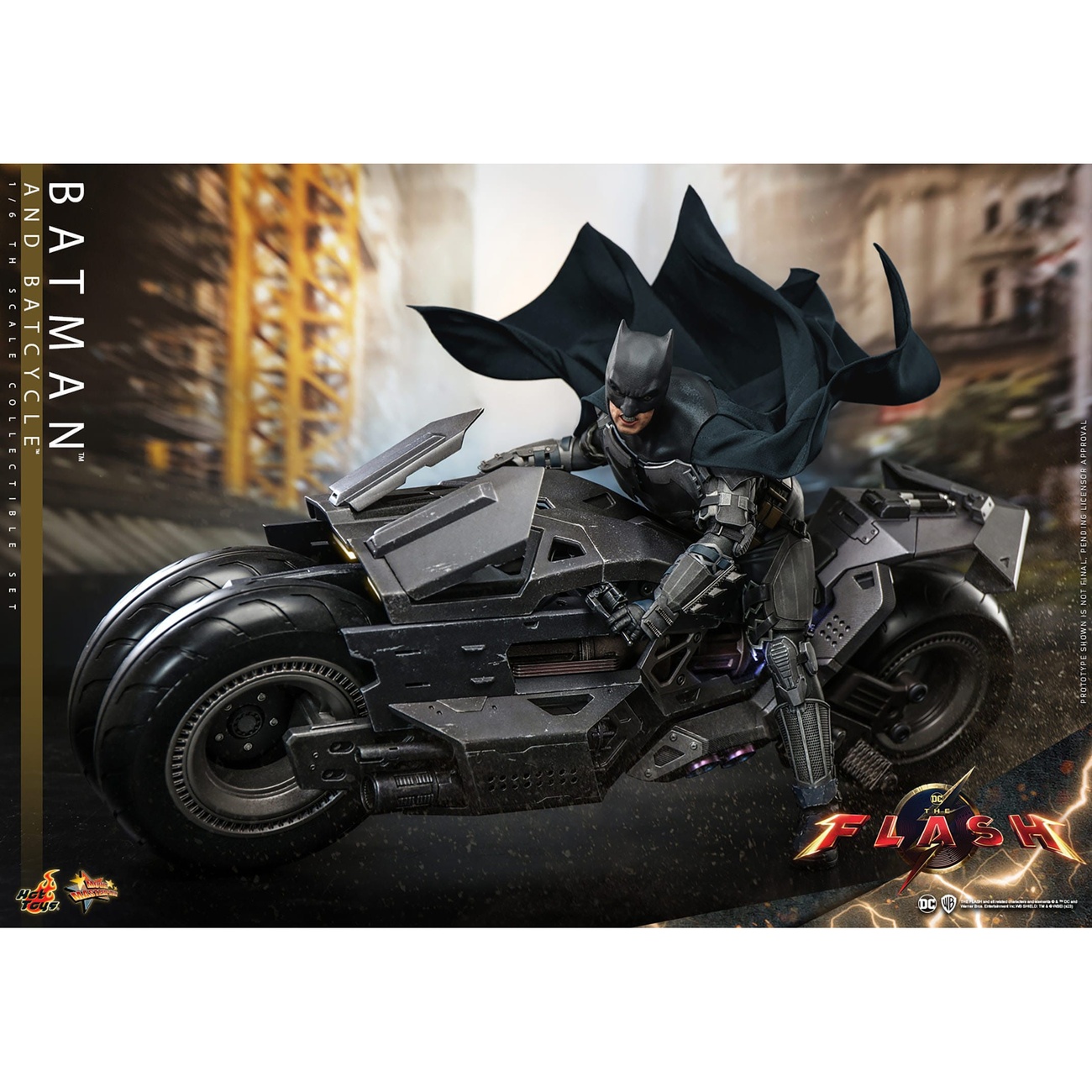 The Flash Movie Masterpiece figura de acción con vehículo 1/6 Batman & Batcycle set 30 cm