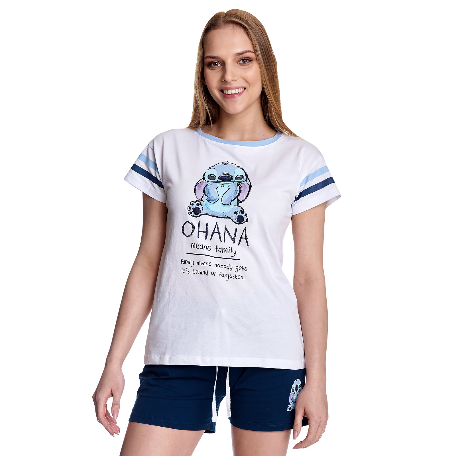 Lilo & Stitch - Ohana Means Family Pyjama kurz Damen