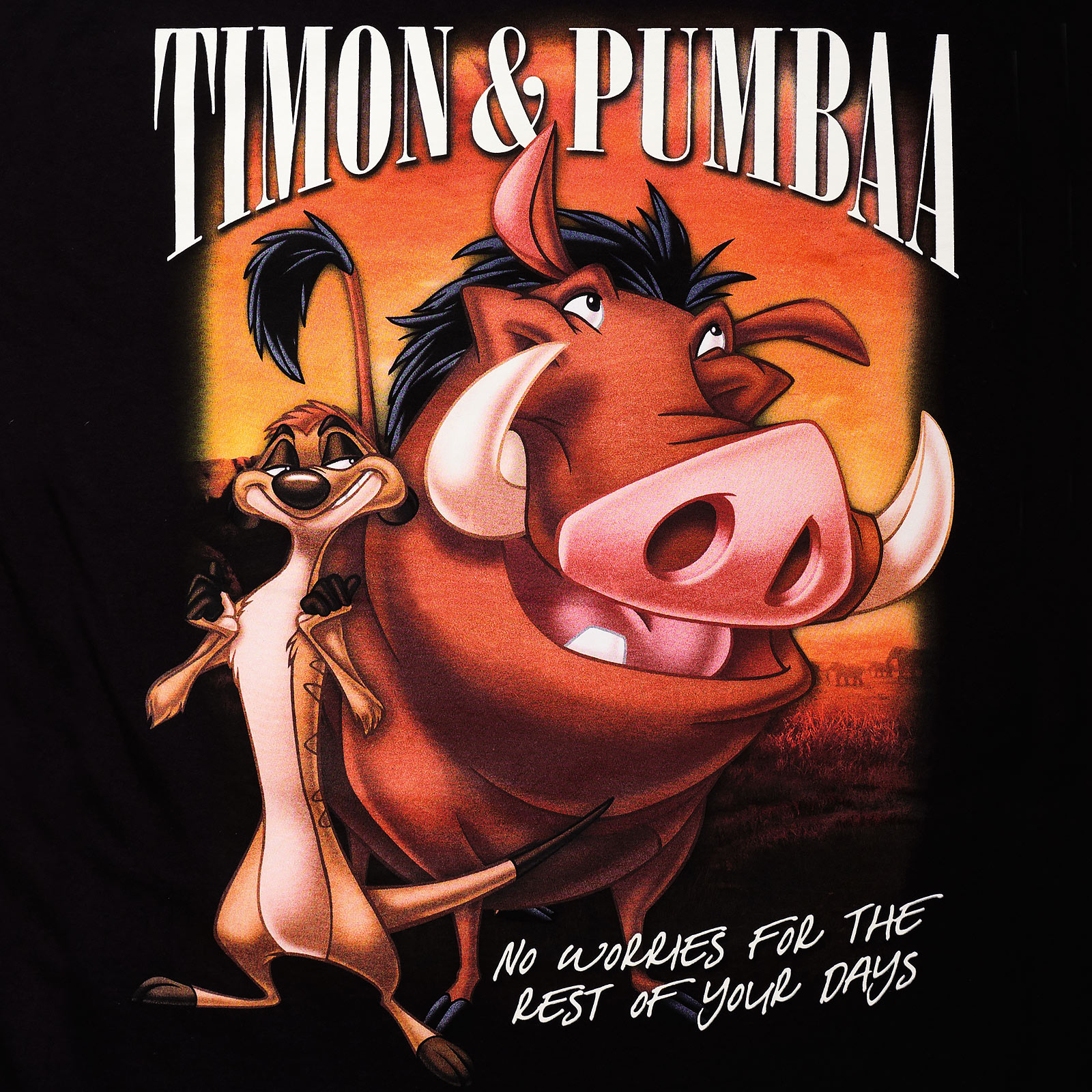 Le Roi Lion - T-shirt Timon & Pumbaa noir