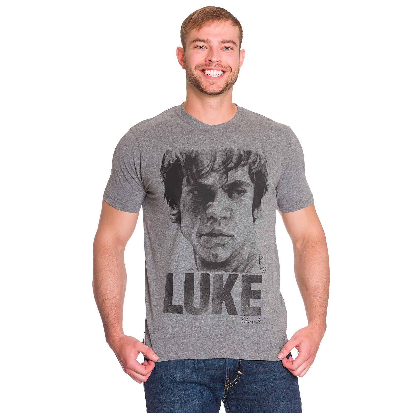 Star Wars - Luke Sketch T-shirt grijs