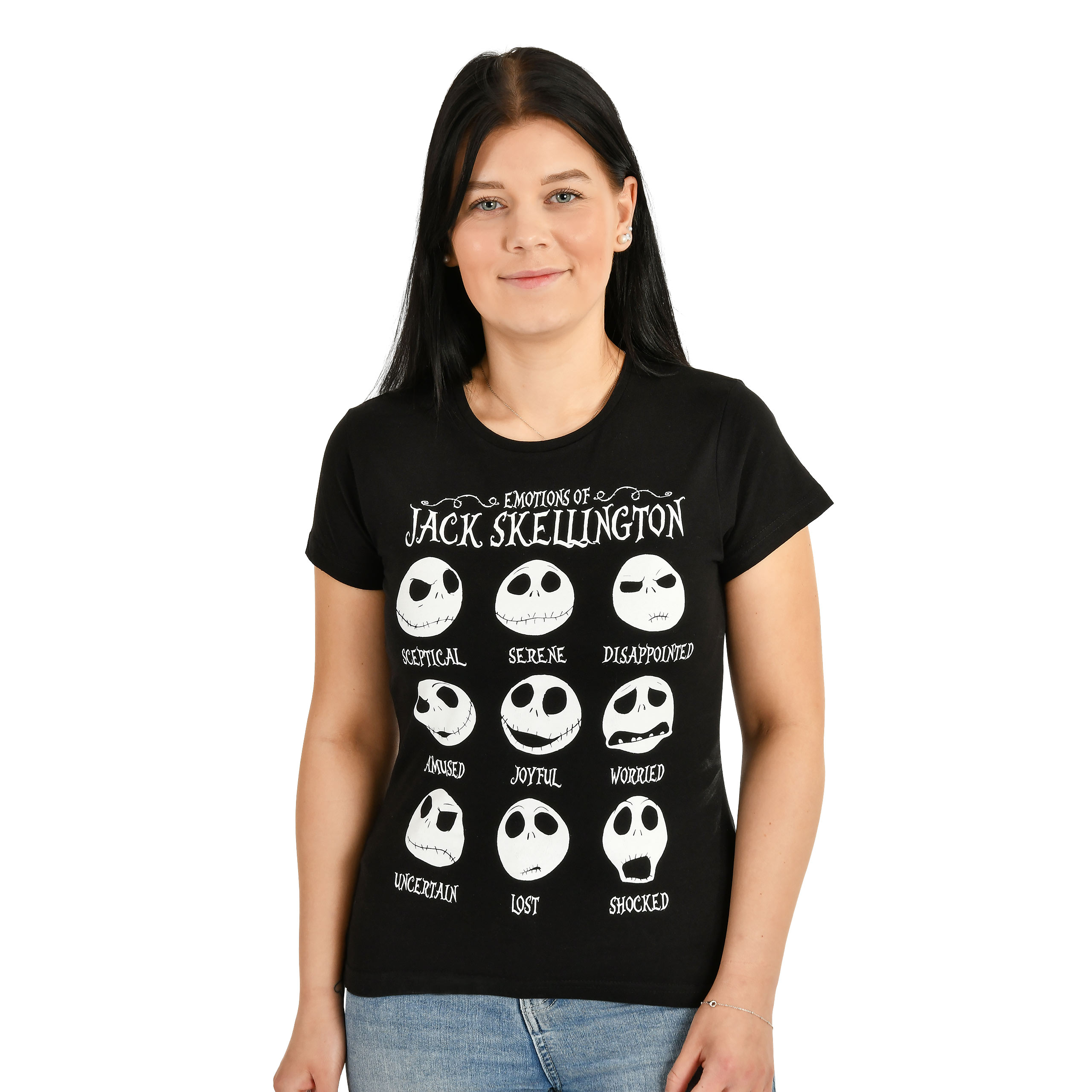 Nightmare Before Christmas - Jack Emotions T-Shirt Donna Nera