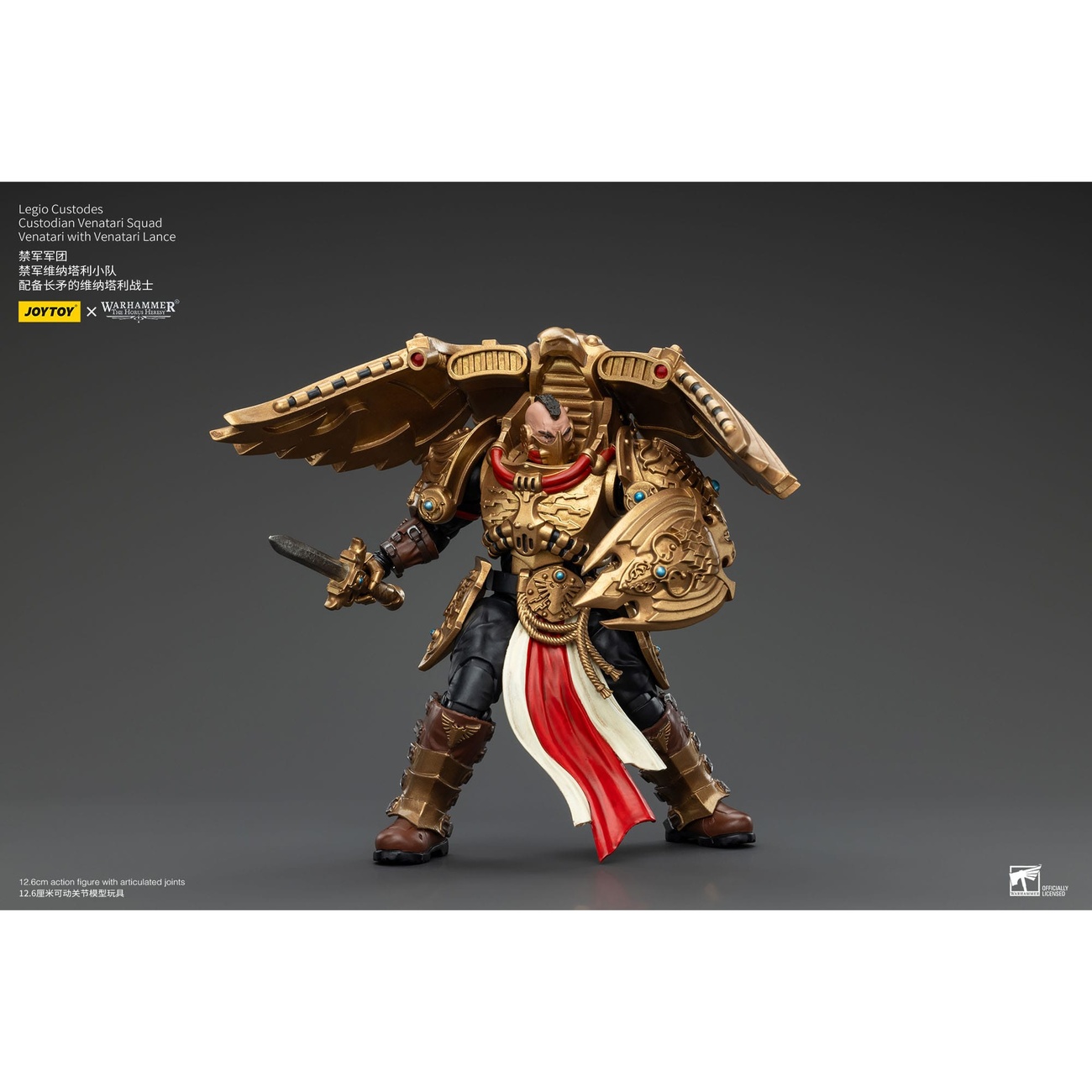 Warhammer The Horus Heresy Action Figure 1/18 Legio Custodes Custodian Venatari Squad Venatari with Venatari Lance 13 cm