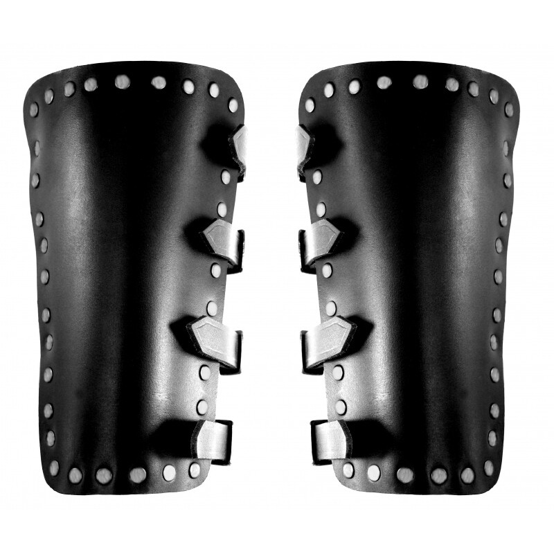 Medeltida läderarmskena Mar svart