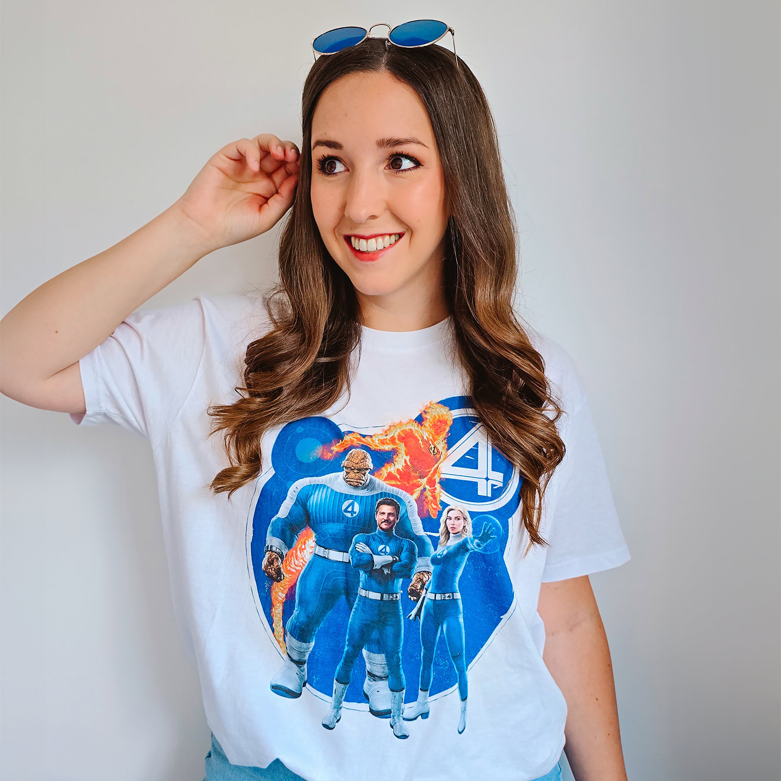 Fantastic Four - Camiseta de grupo blanca
