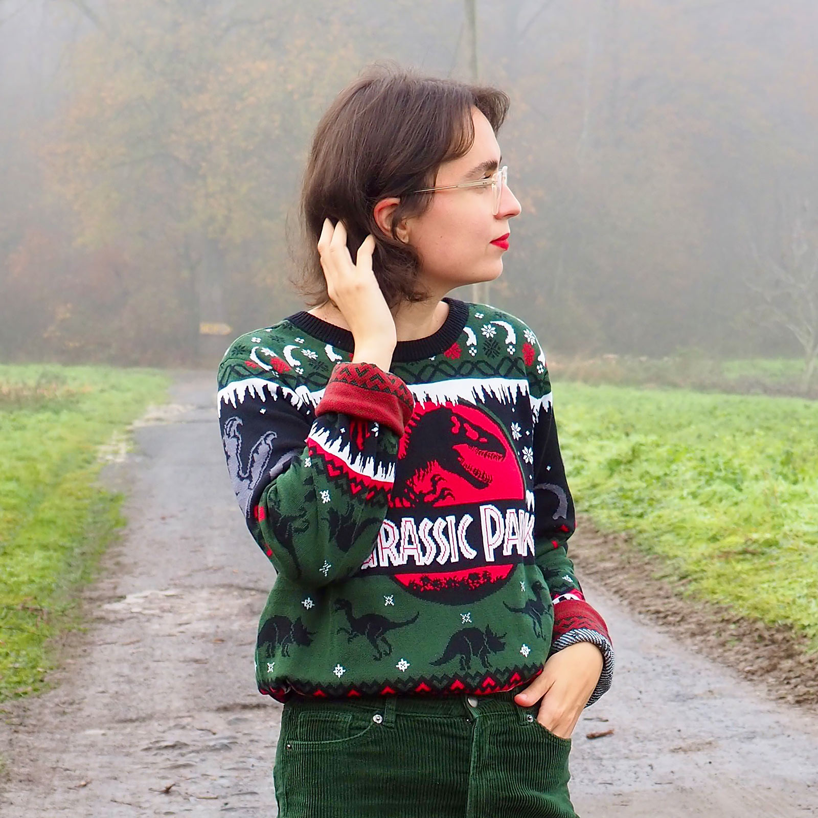 Pull De Noël Jurassic Park - Style Geek, Tricot 100% Acrylique, Unisexe