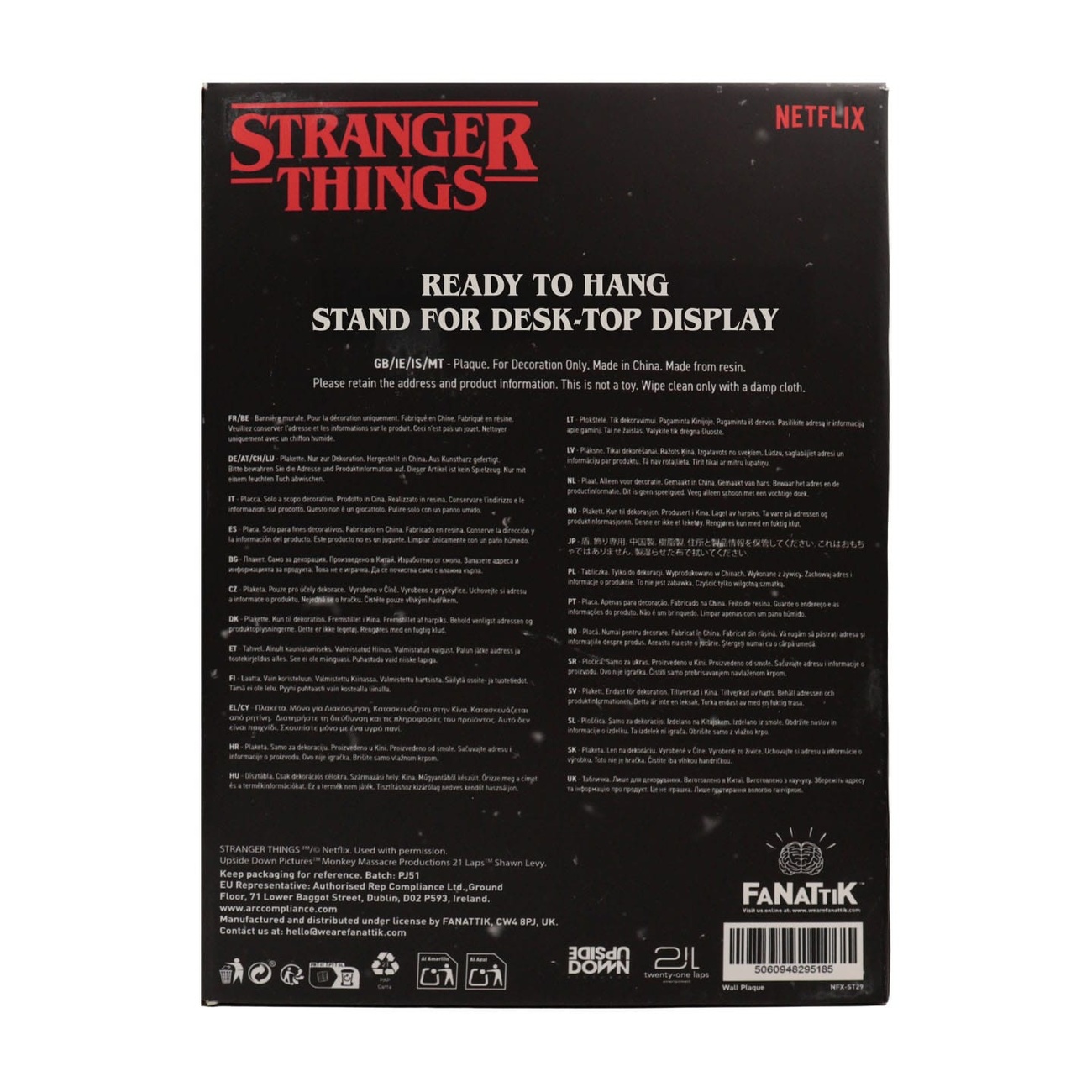 Stranger Things Letrero de resina Ventana de vidriera de la Casa Creel
