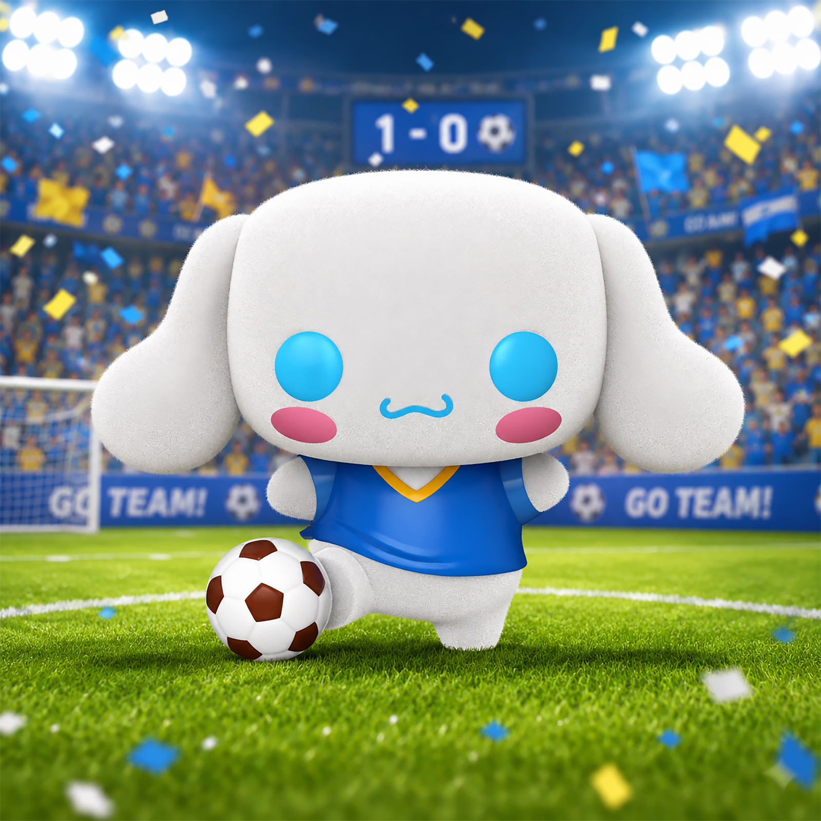 Sanrio - Cinnamoroll con Pallone da Calcio Hello Kitty and Friends Funko Pop Figura