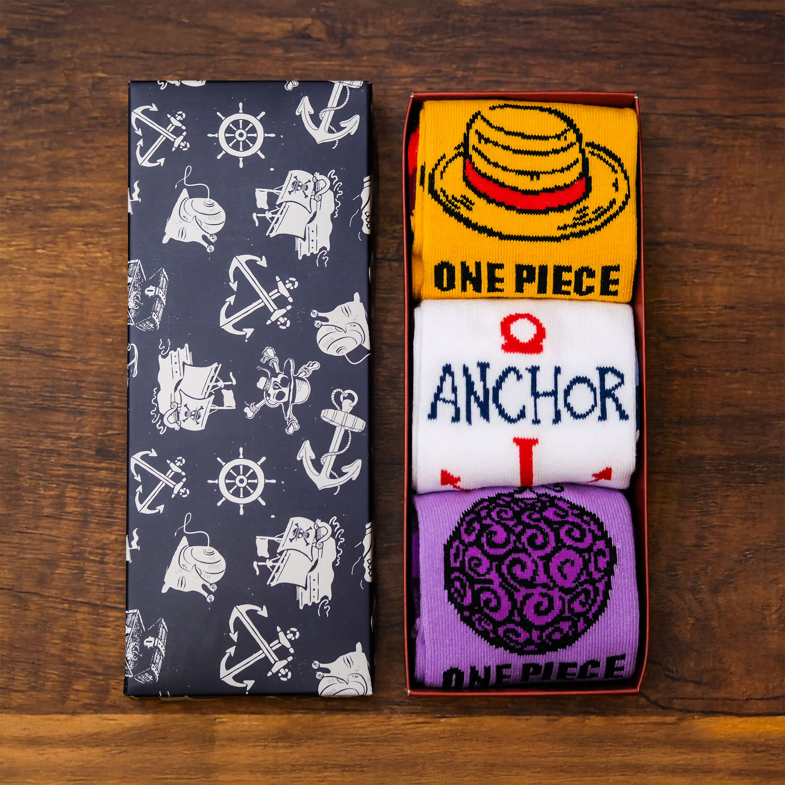 One Piece Socken 3er Set in Geschenkbox