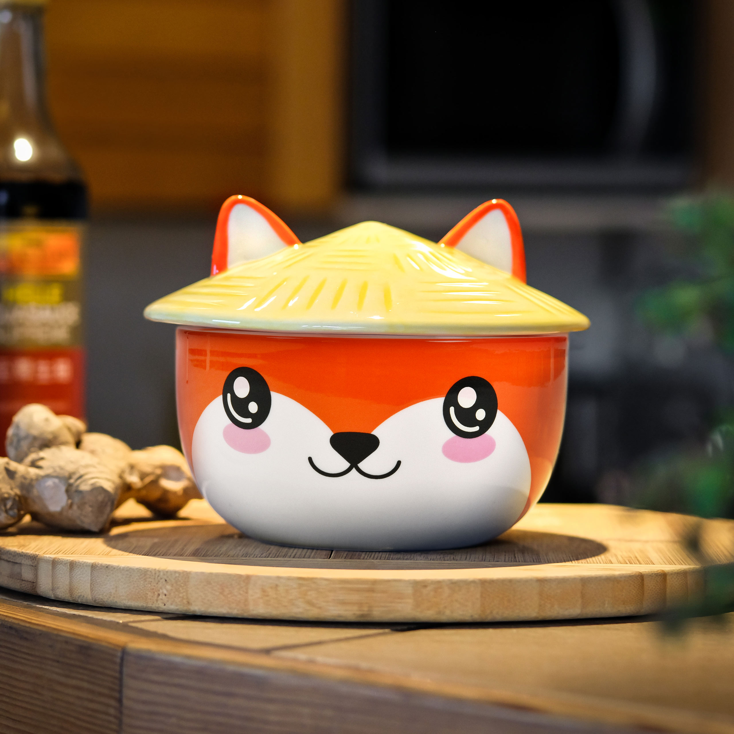 Fox Kawaii Bowl with Lid for Anime Fans