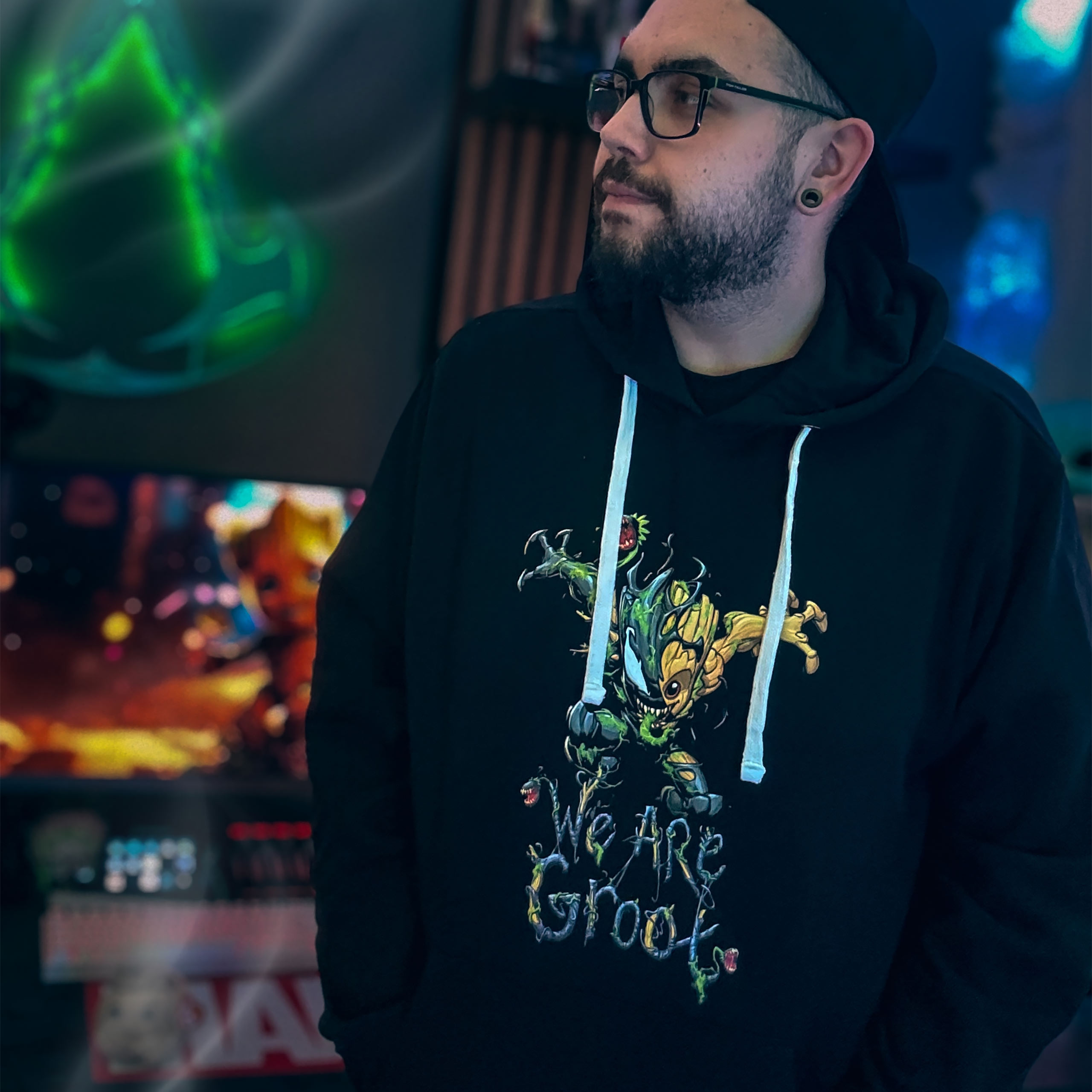 Guardiens de la Galaxie - Sweat à capuche noir Venomized Groot