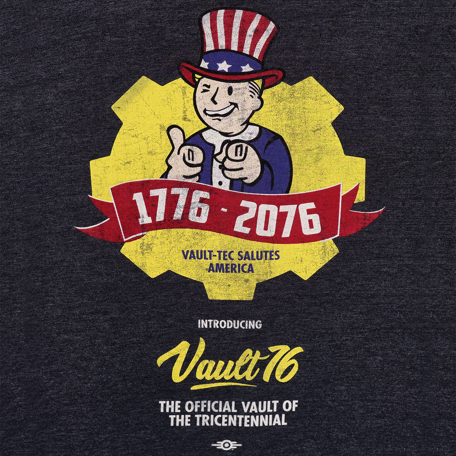 Fallout - T-shirt Poster Vault 76 bleu