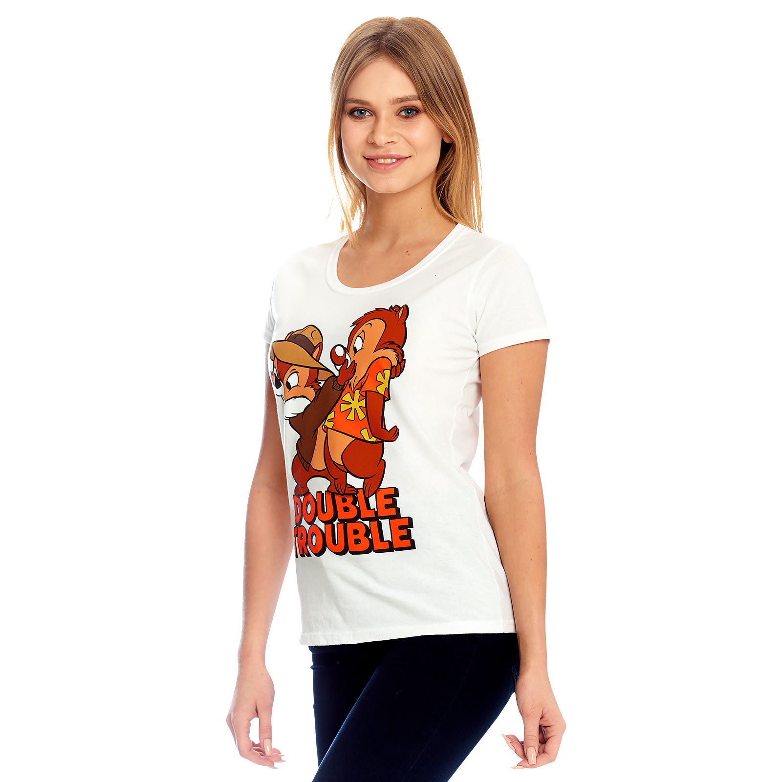 Chip and Dale - Double Trouble Women's T-Shirt White