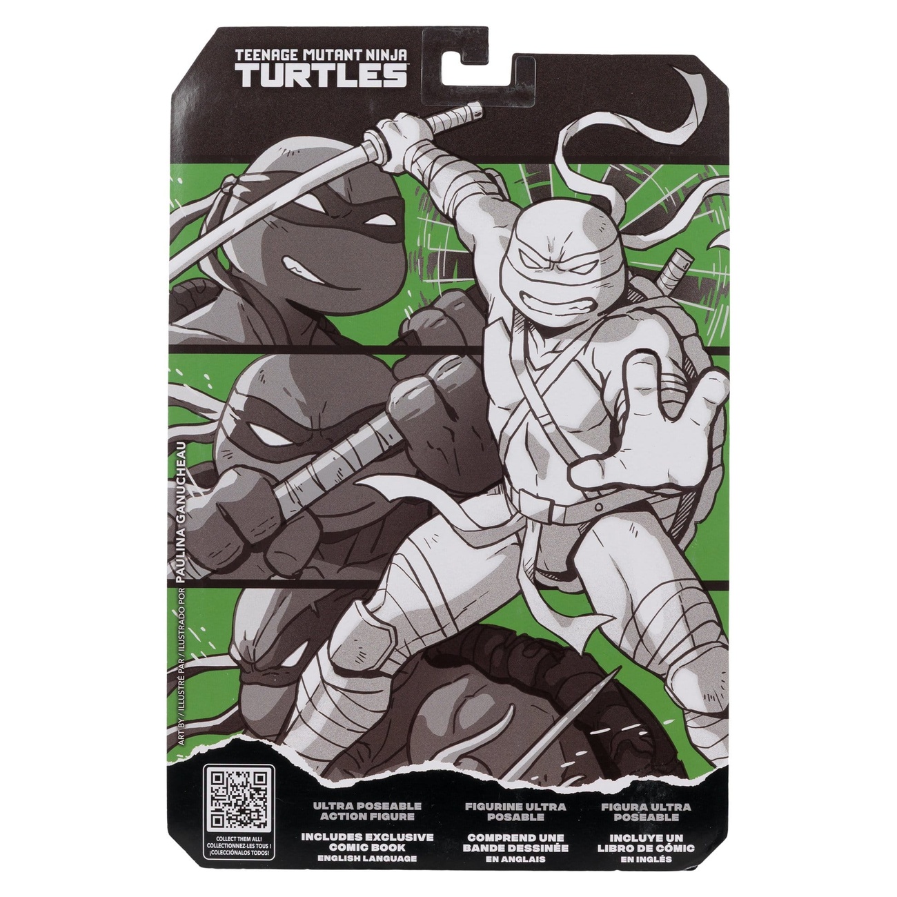 Teenage Mutant Ninja Turtles Page Punchers Action Figure Leonardo (Black White & Green) (Red Platinum Edition) 13 cm
