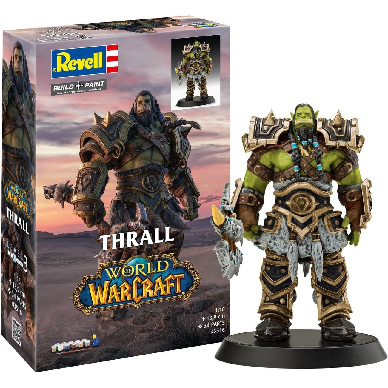 World of Warcraft Modelbouwset Geschenkset 1/16 De Ork Thrall 13 cm