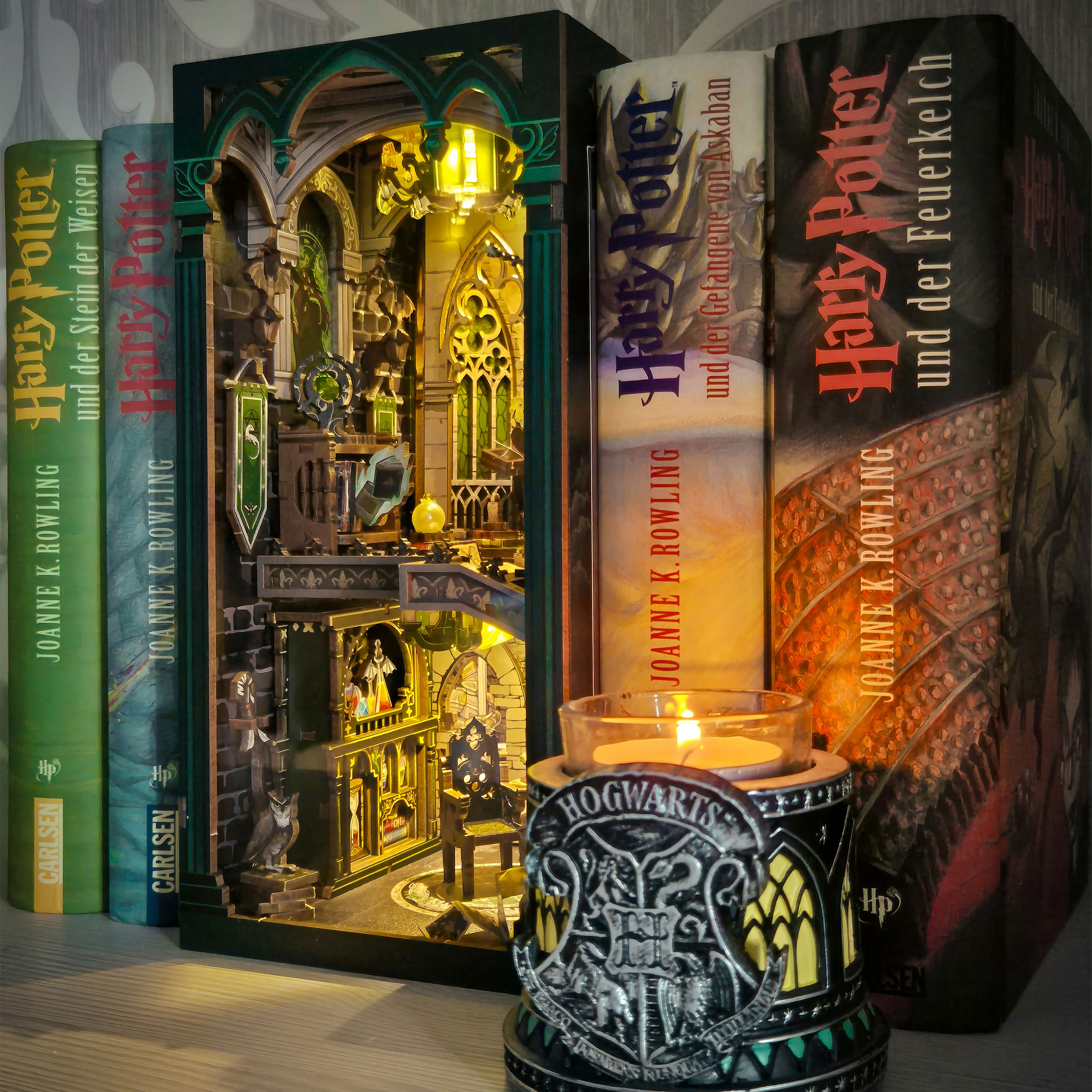 Darkness Common Room Book Nook - kit de maqueta de madera para fans de Harry Potter