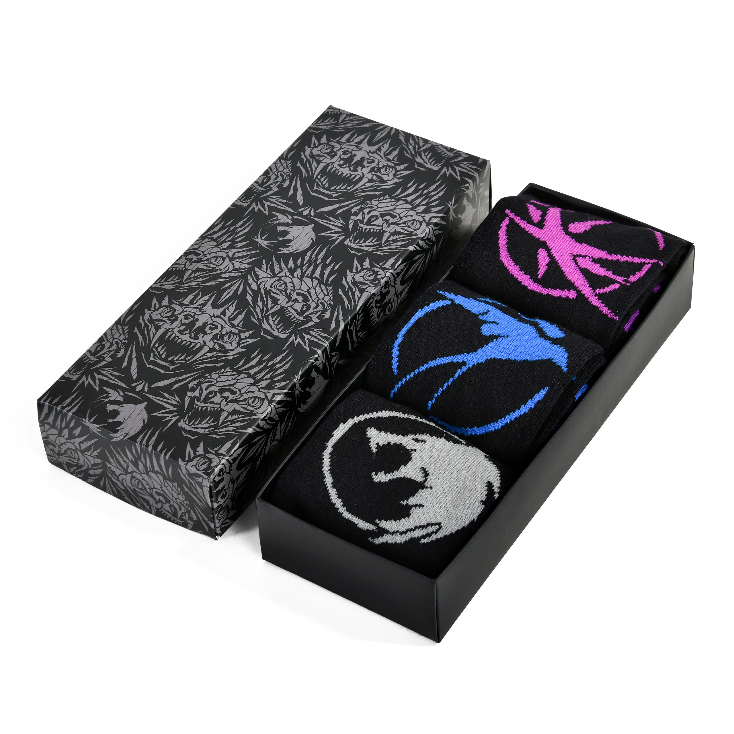 The Witcher - Pack de 3 calcetines Symbols en caja de regalo