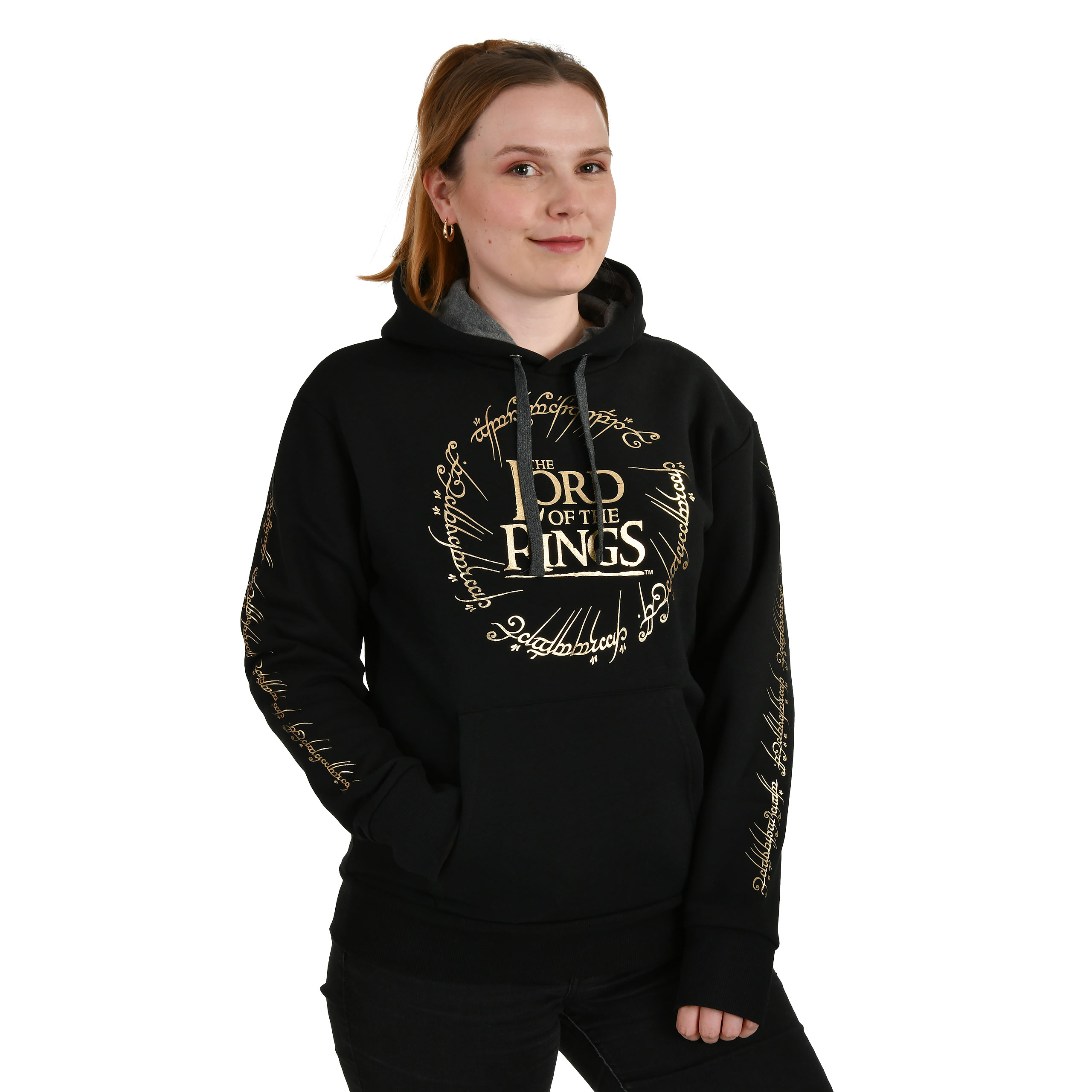 El Señor de los Anillos - Sudadera con capucha Logo del Anillo Único