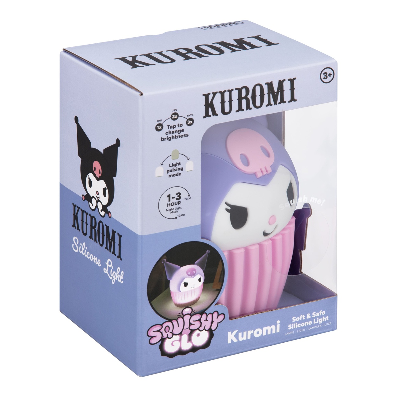 Sanrio Squishy Glo Silikon-Leuchte Kuromi 15 cm