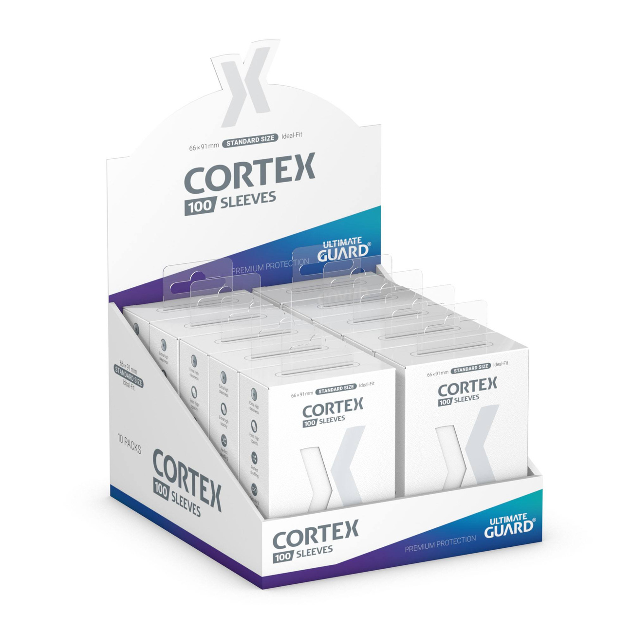 Cortex Kortfodral Vita 100-pack Ultimate Guard för TCG Standardstorlek