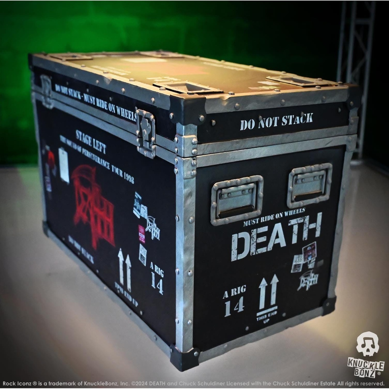 Death Rock Ikonz On Tour Road Case Statue & Stage Background Set The Sound of Perseverance Tour 1998