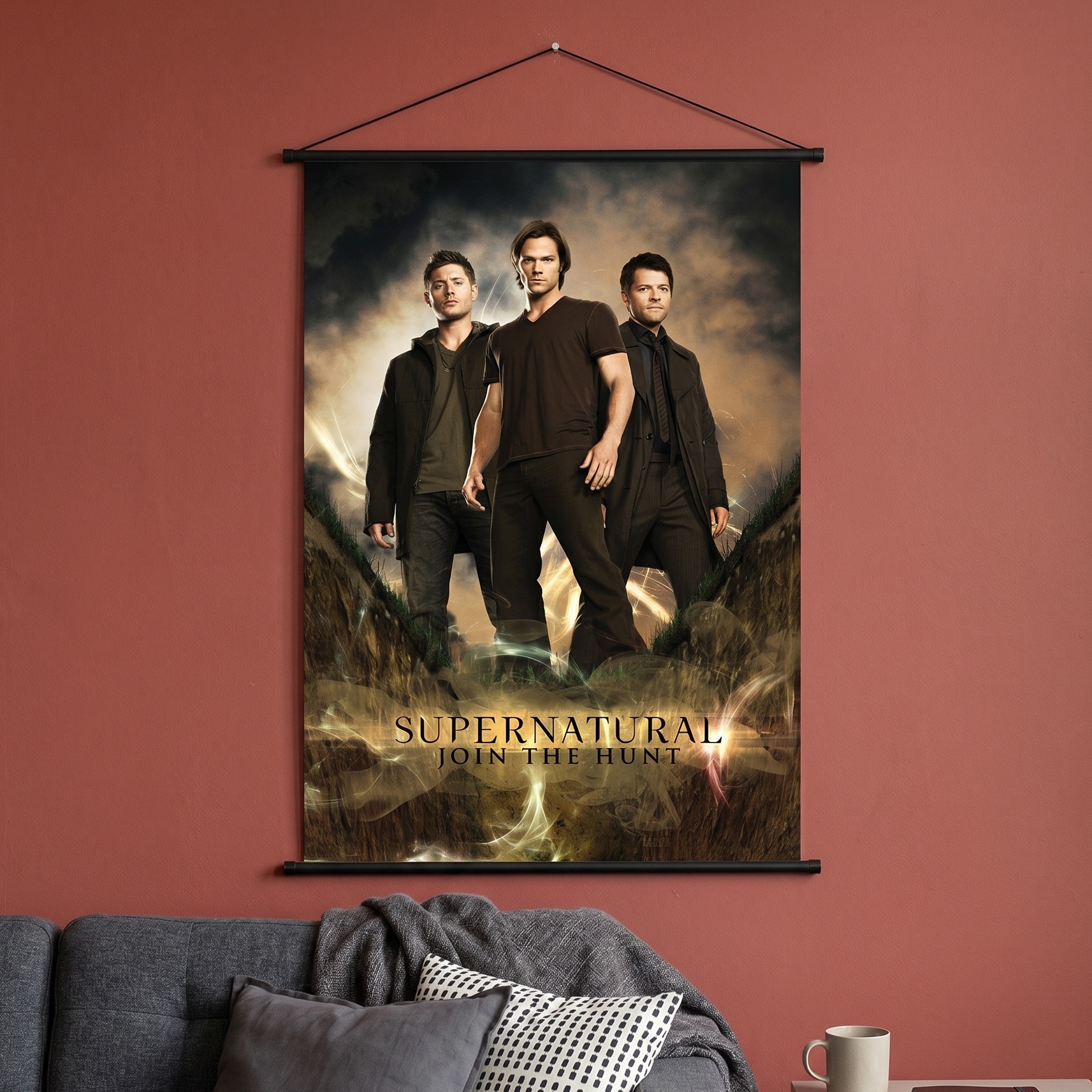 Supernatural - Join the Hunt Poster in tessuto