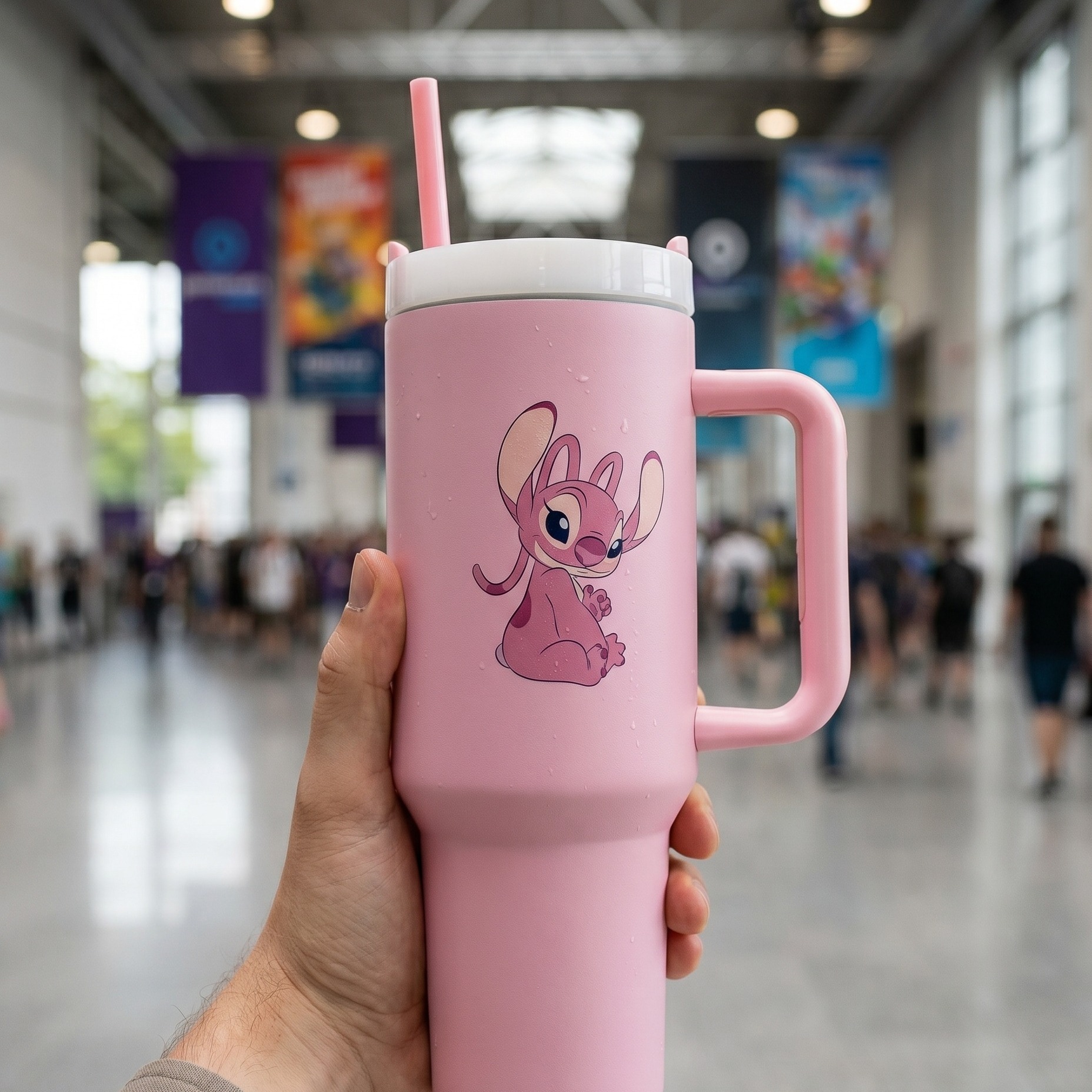 Lilo & Stitch - Angel To-Go Beker met rietje