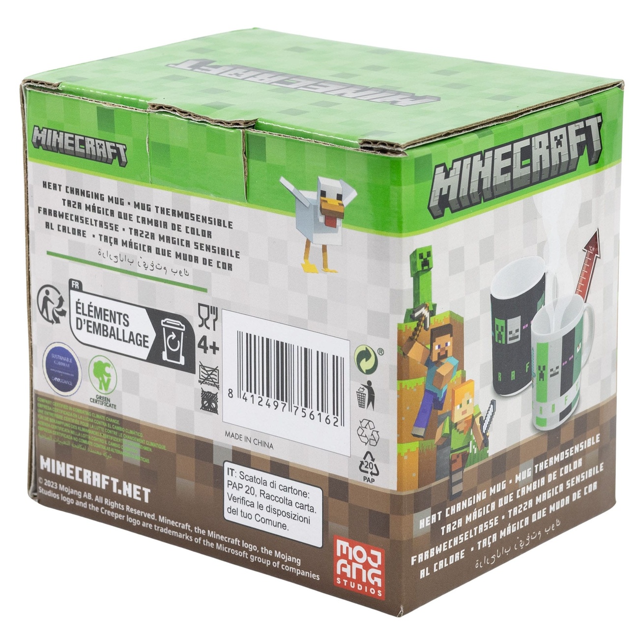 Taza Minecraft con efecto térmico Squared Pattern 325 ml