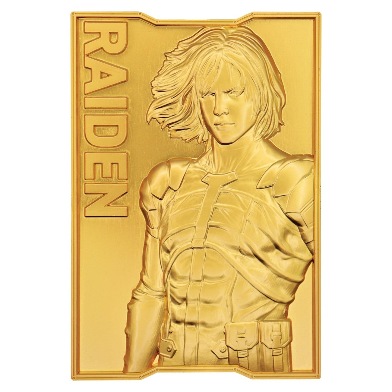 Lingotto Metal Gear Solid 2 Raiden in metallo 24k Gold Plated Limited Edition