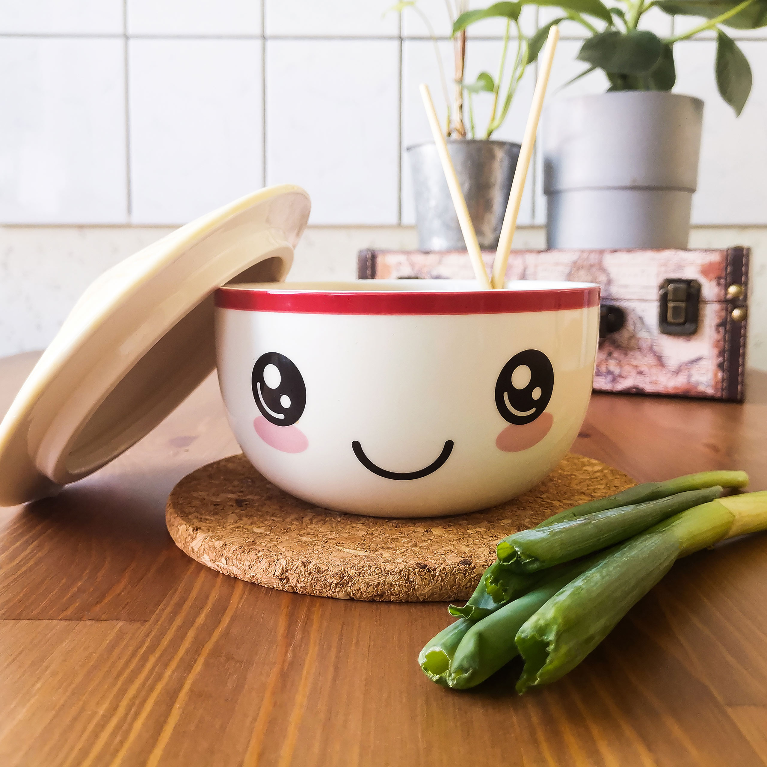 Kawaii Bowl with Lid for Anime Fans