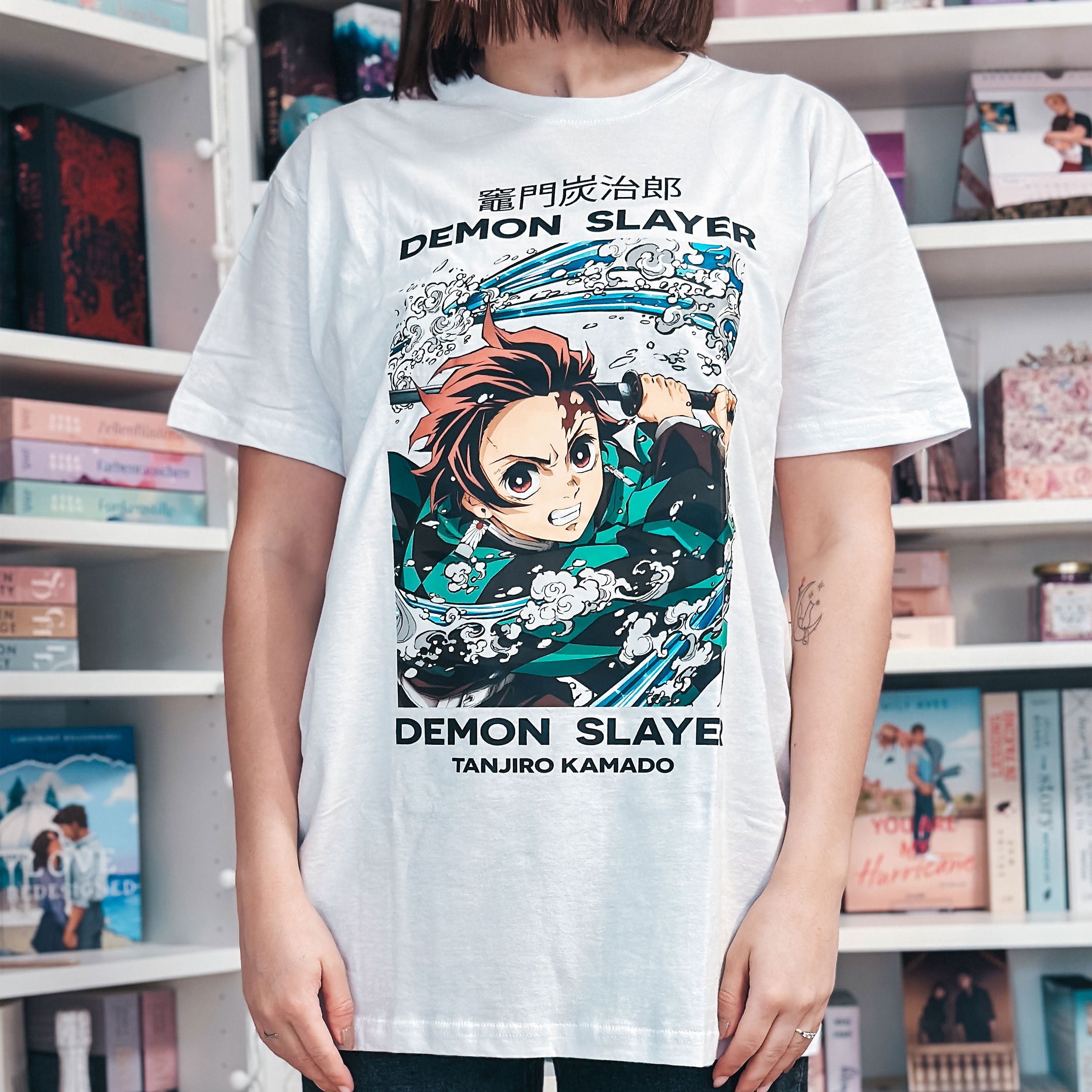 Demon Slayer - Tanjiro Whirlpool T-Shirt blanc